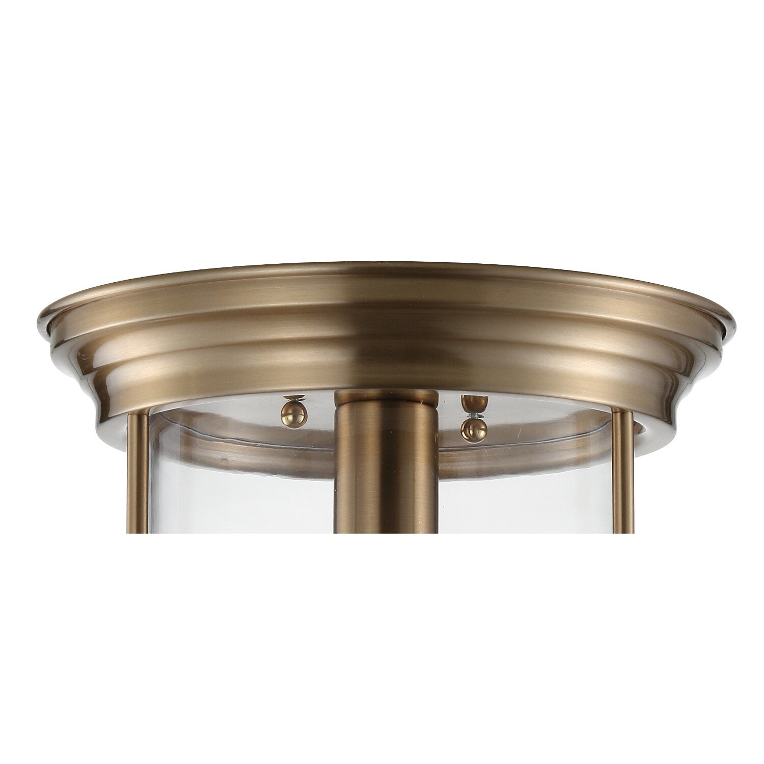 Savannah 10.25" Brass and Glass LED Flush Mount Light