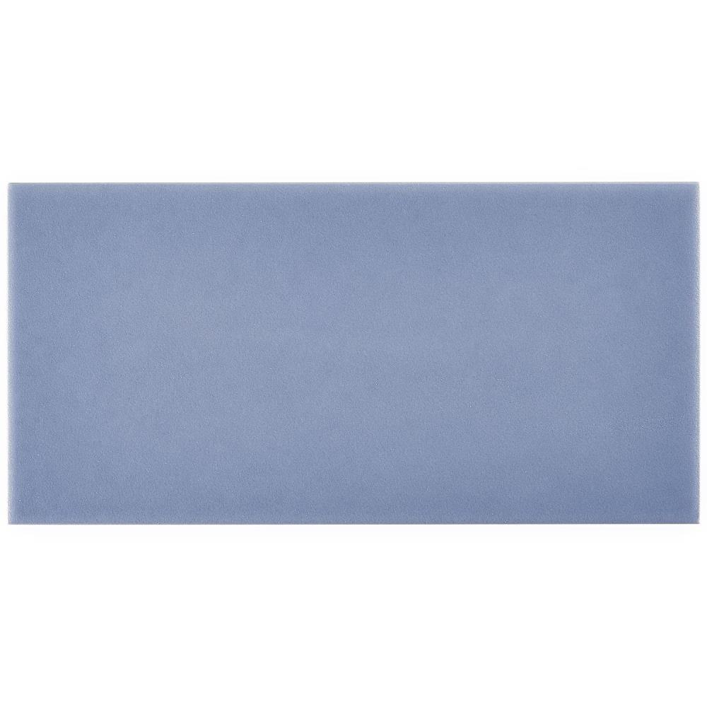 Artmore Tile EXT3RD105237 Tarin Blue 4-in x 8-in Matte Ceramic Linear Brick Look Floor and Wall Tile Sample