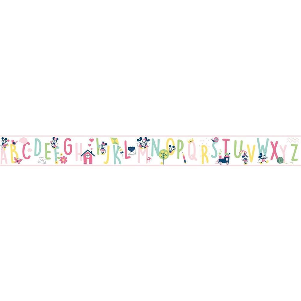 York Wallcoverings DI0971BD 6-in Pink Unpasted Wallpaper Border