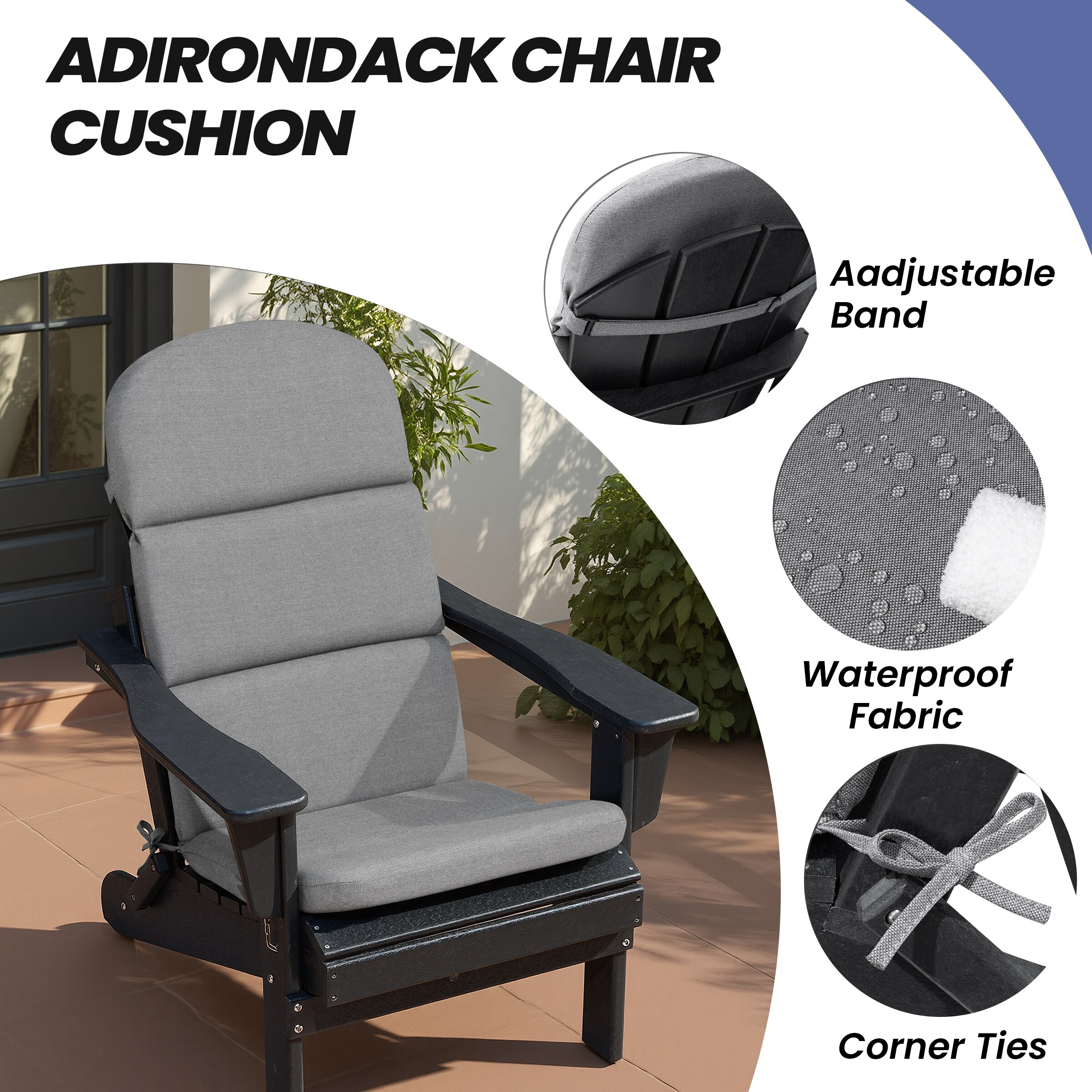 Crestlive Products CL-CU006LGY-1 Patio-Furniture-Cushions - View #6