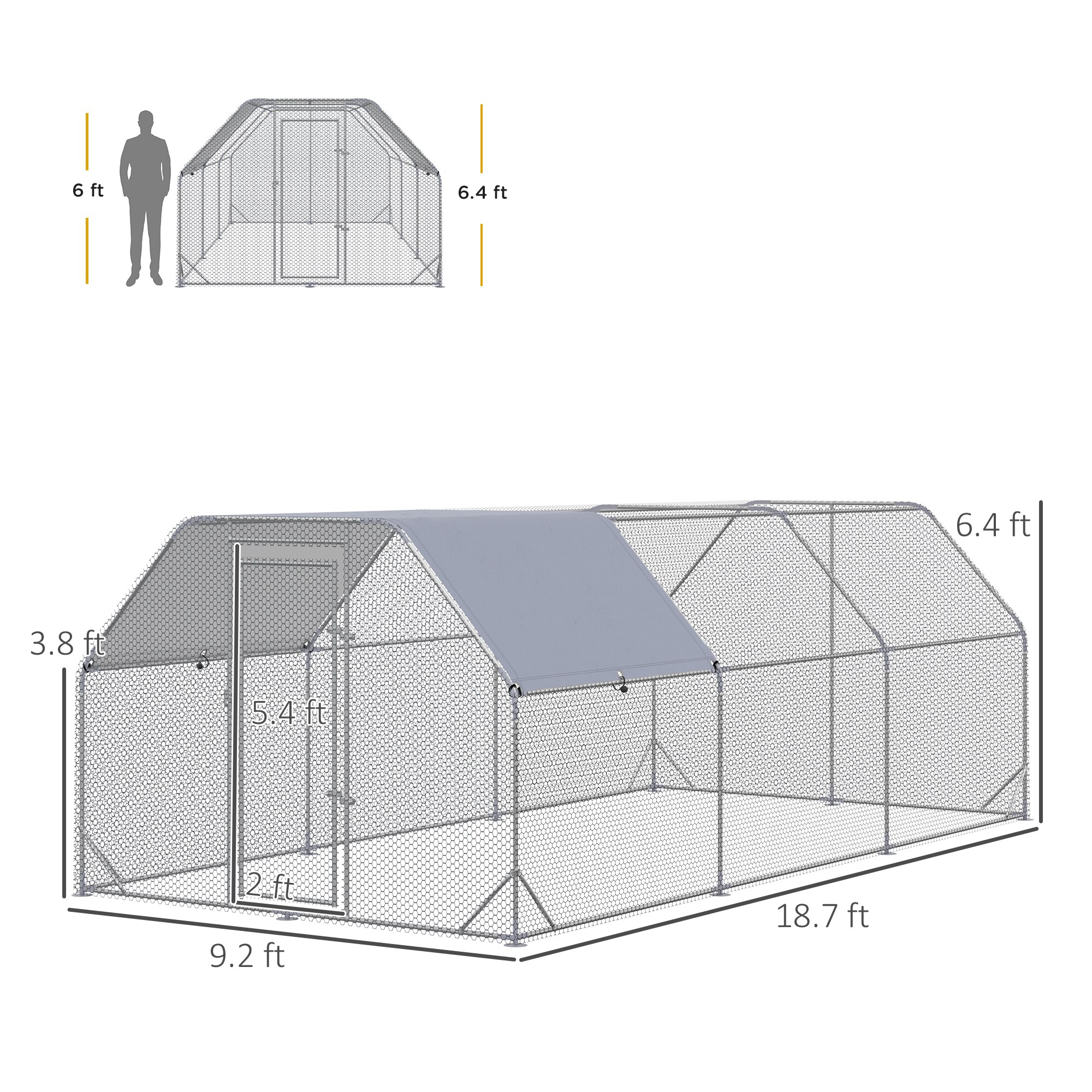 Maocao Hoom JL166346 Chicken-Coops-Rabbit-Hutches - View #4