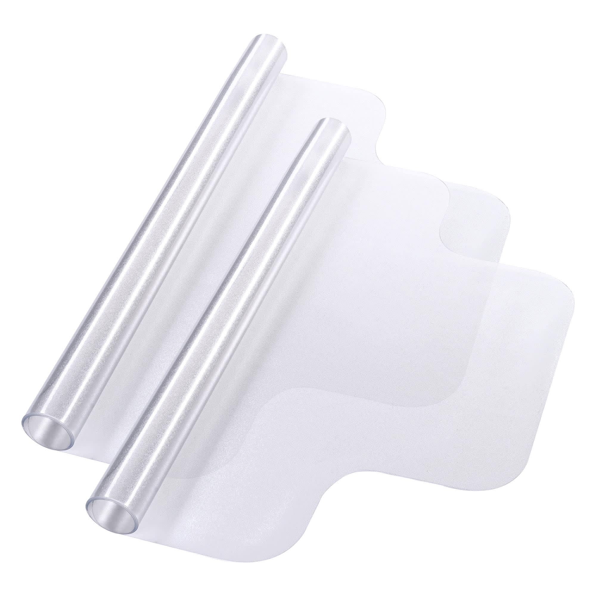 Yescom 06FMT1-4836C-08X2-LO Clear Office Chair Mat for Hardwood 48 inch x 36 inch with Lip 2PCS PVC Floor Protector for Rolling Desk Chairs 1/16 inch Thickness