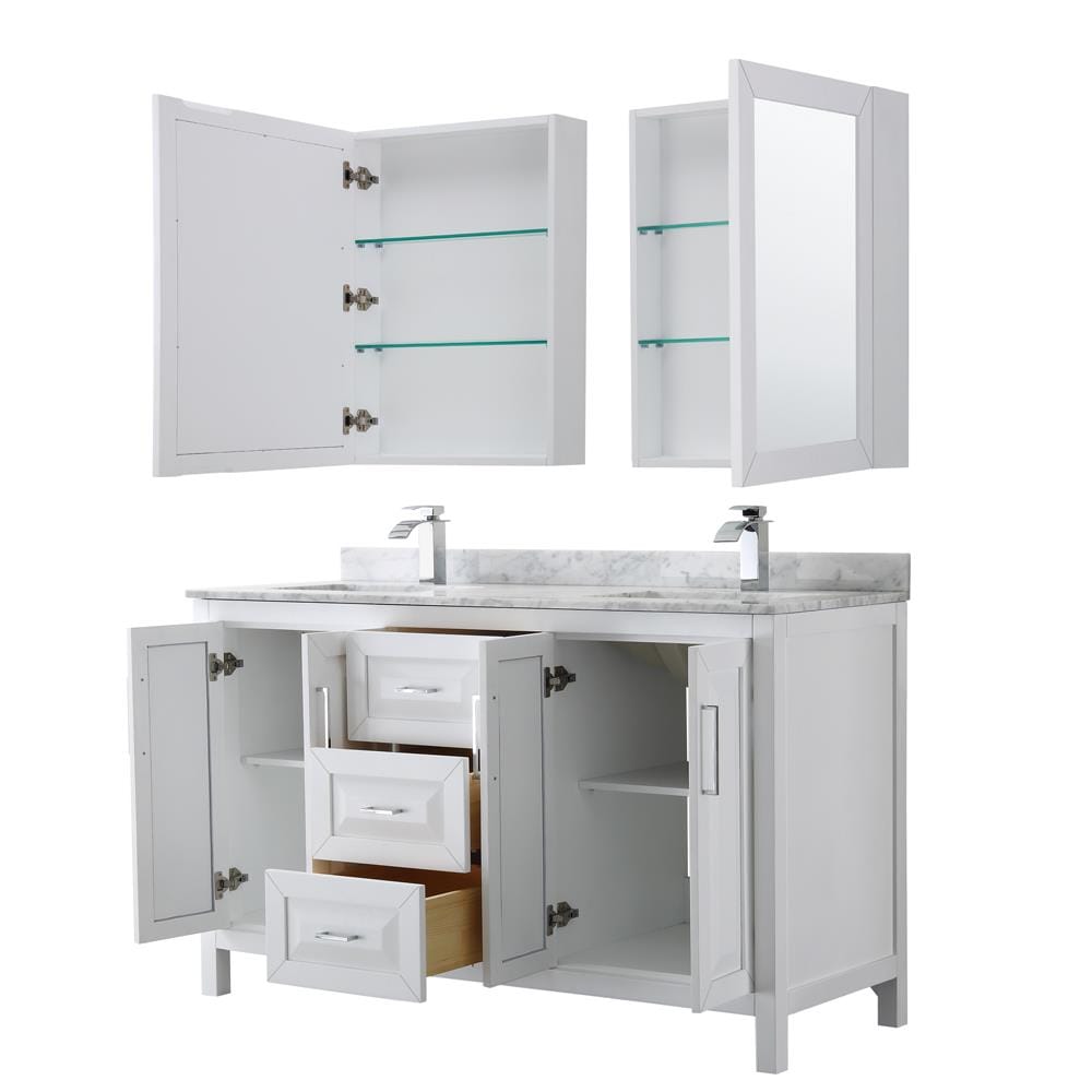 Wyndham Collection WCV252560DWHCMUNSMED Bath-Vanity-Combo - View #2