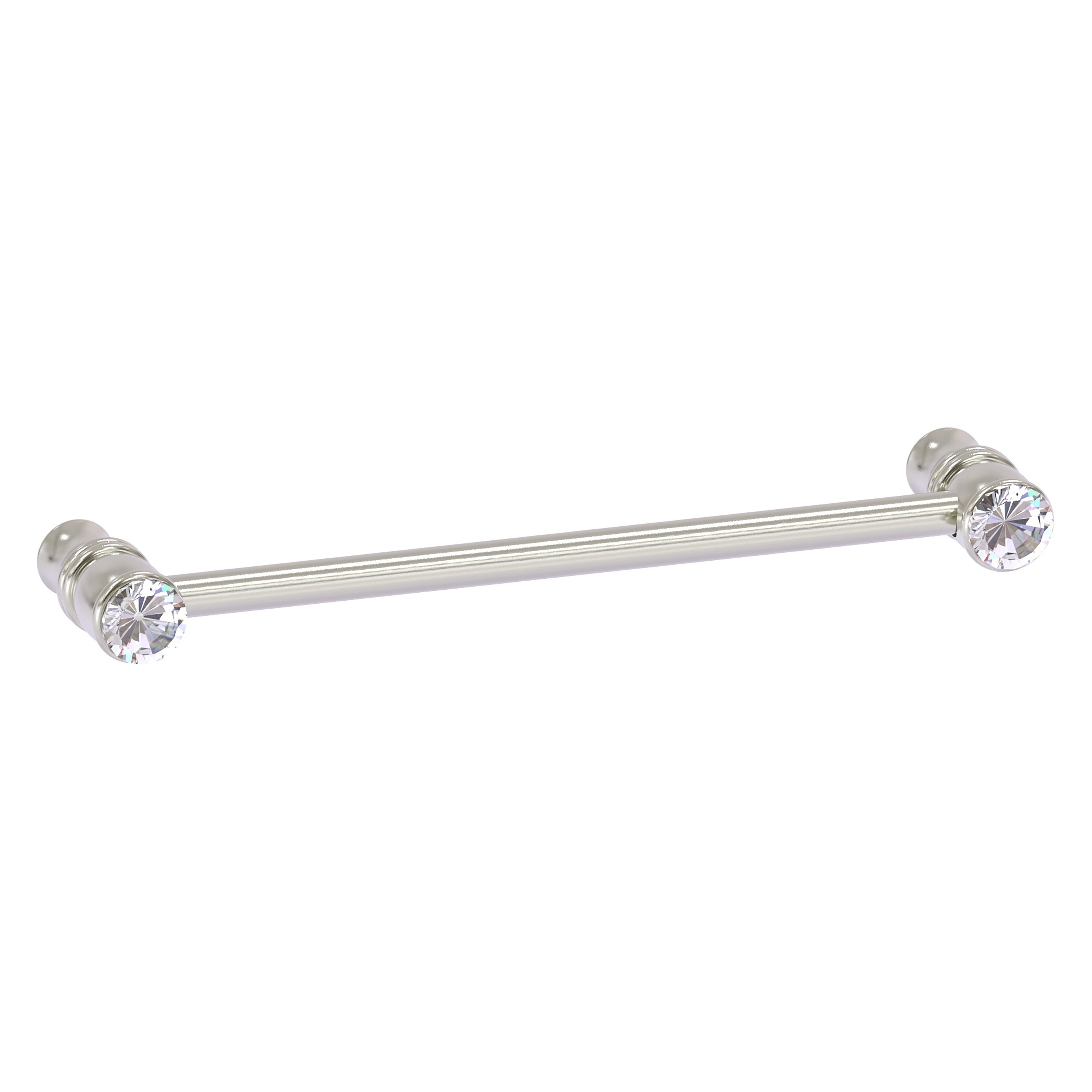 Allied Brass CC-30-6-SN Carolina Crystal 6-in , Satin Nickel Dual Mount Cylindrical Bar For Use on Appliances Drawer Pulls
