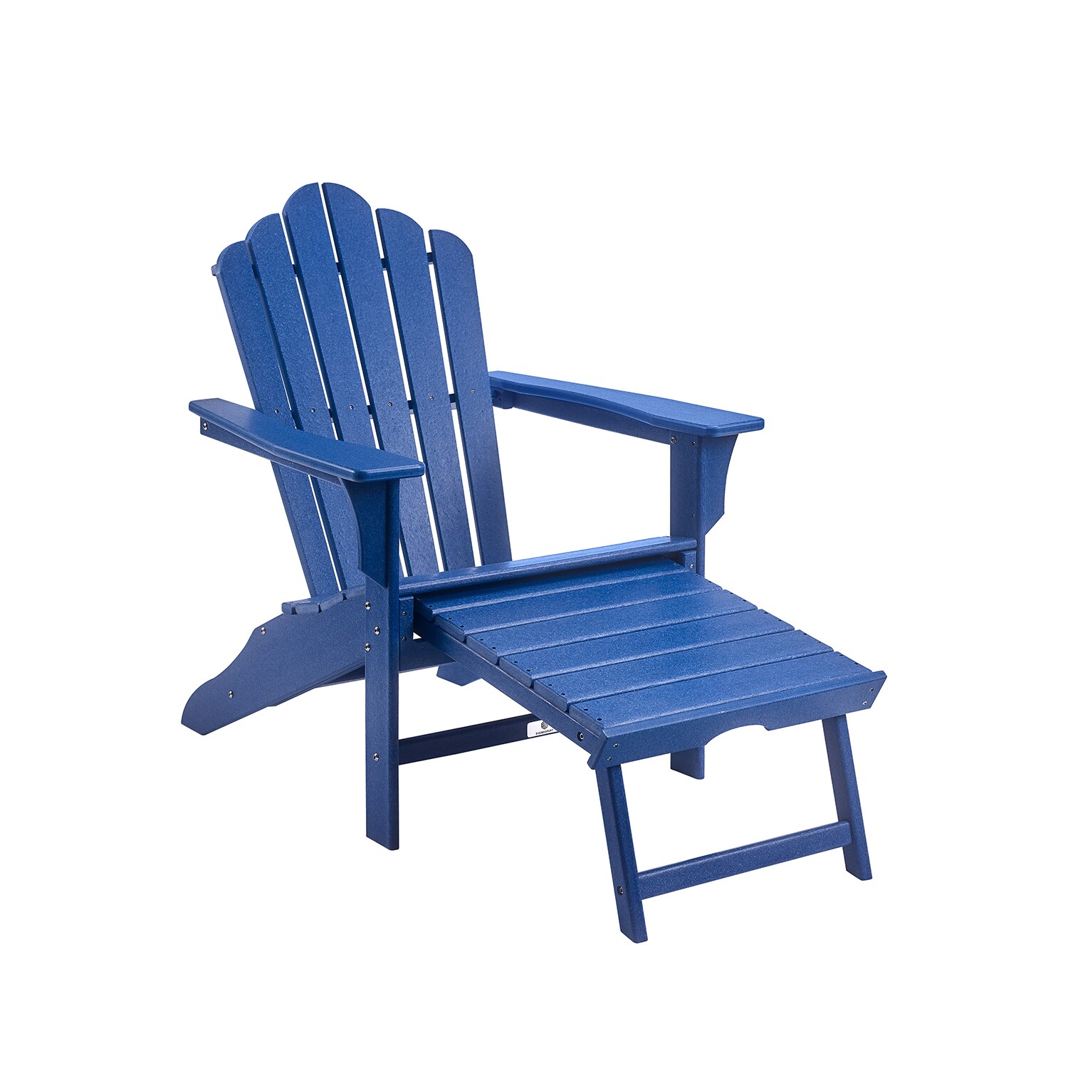 Clihome Adirondack Chair Blue Plastic Frame Stationary Adirondack Chair(s)  with Blue Slat Seat in the Patio Chairs department at 