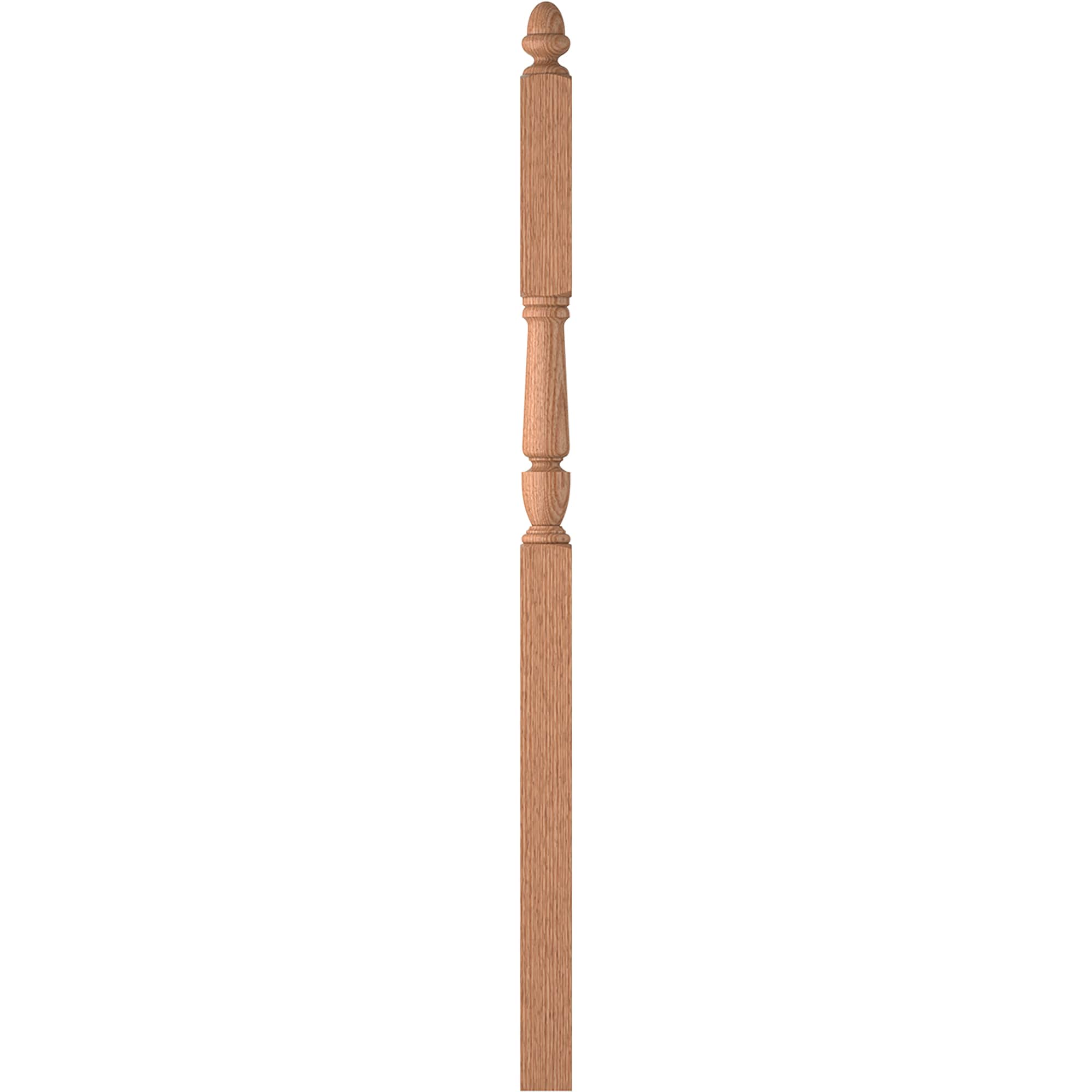 L.J. Smith Stair Systems LJP-3246-O LaSalle 3-in x 72.5625-in Unfinished Red oak Intermediate Stair Newel Post