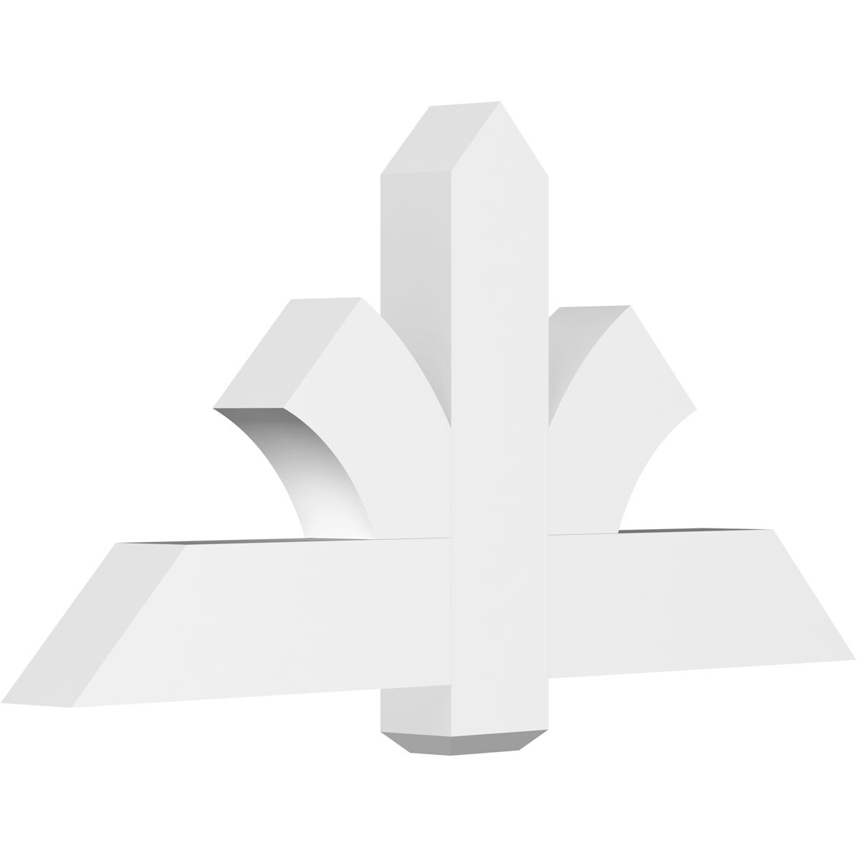 Ekena Millwork GBP048X24X0406RED00 Redmond White PVC Gable bracket