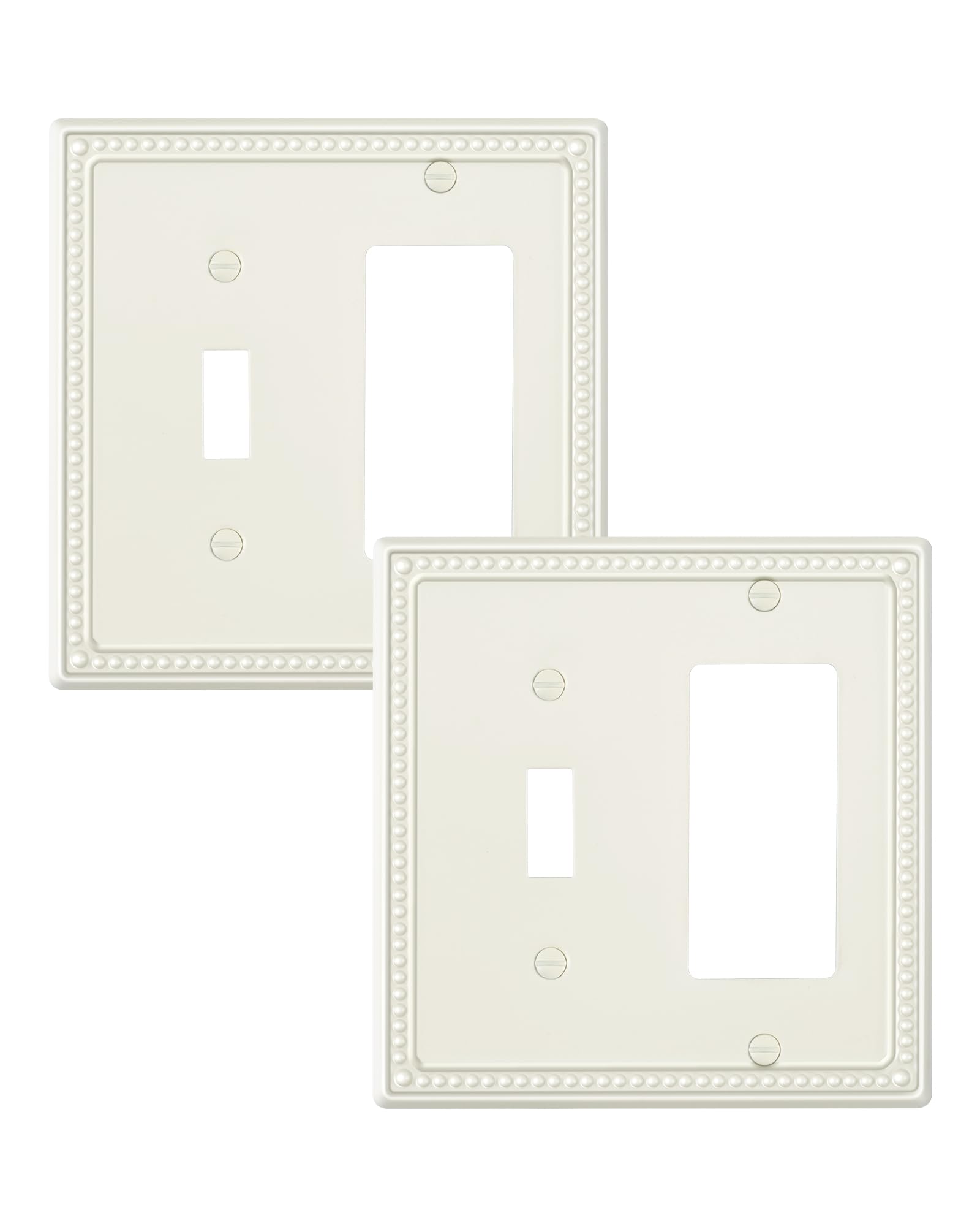 Misopily 2-Pack Combo Toggle and Decorator Light Switch Cover Plates ...
