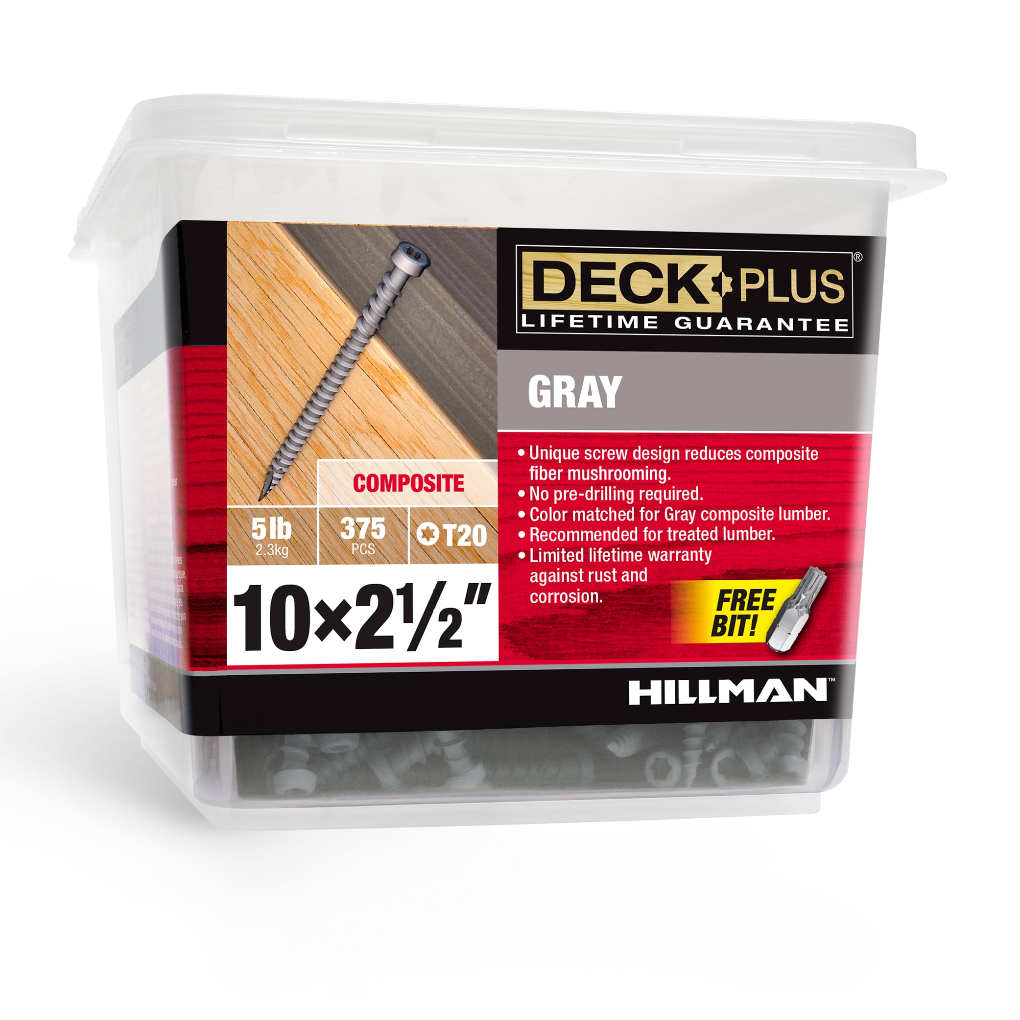 Deck Plus 48440 #10 x 2-1/2-in Composite Deck Screws ( 375 -Per Box )