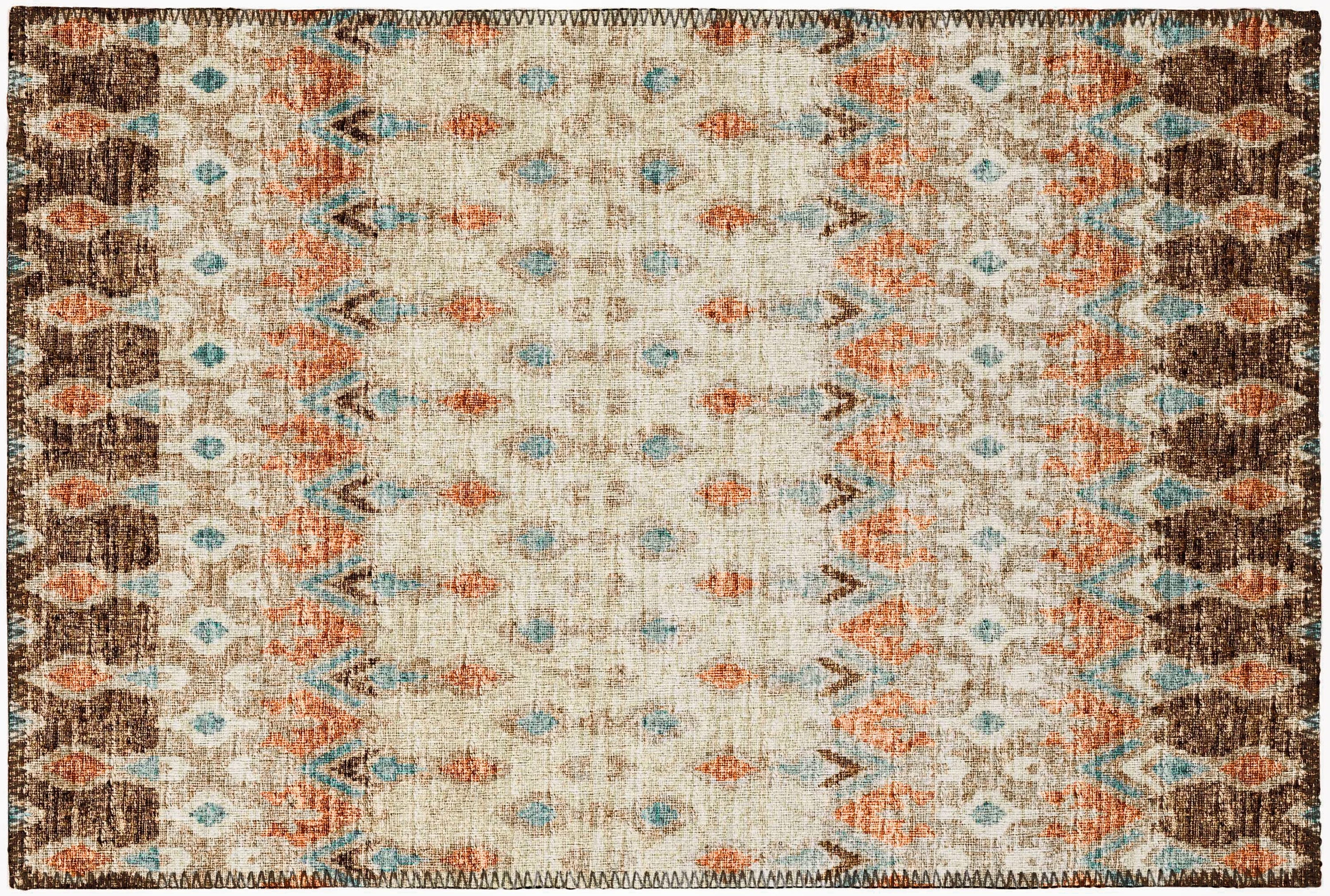 Addison Rugs ABV31CA20X30 Bravado 2 x 3 (ft) Chenille Canyon Rectangular Indoor/Outdoor Ikat Southwestern Machine washable Throw rug