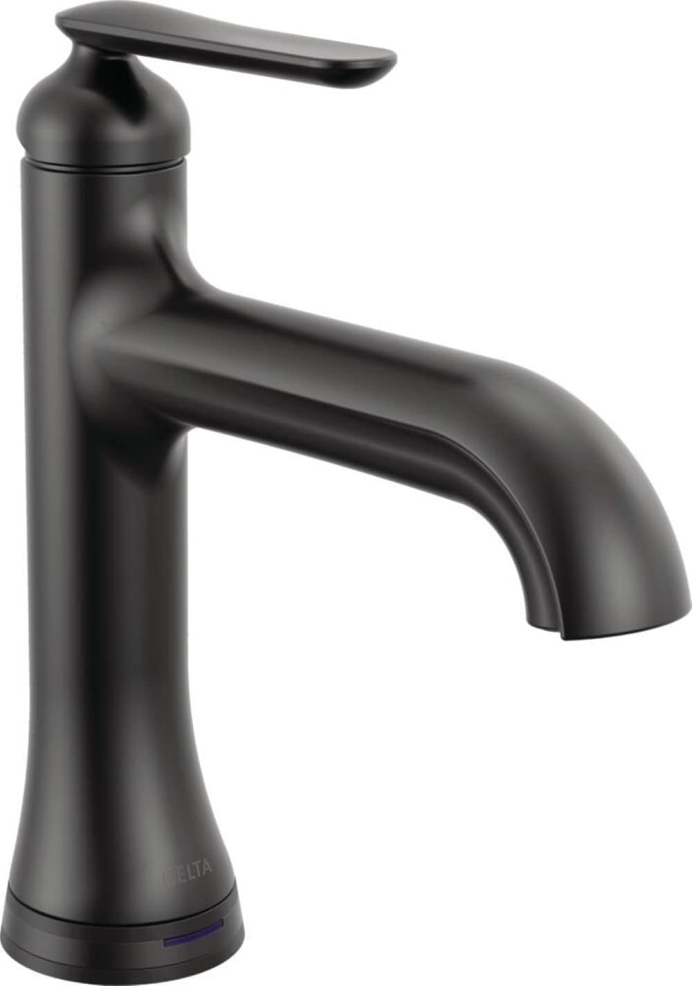Bonacci Matte Black Single hole 1-handle WaterSense Low-arc Residential Touchless Bathroom Sink Faucet with Drain