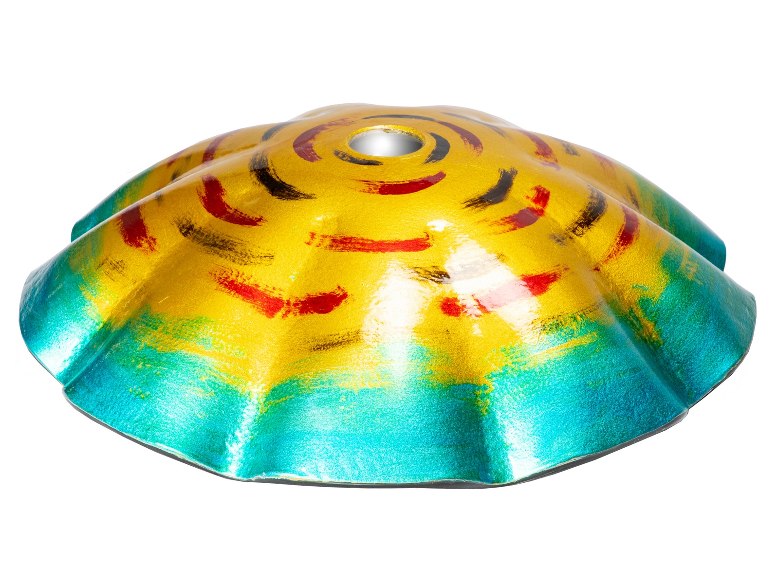 18'' Multicolor Hand-Painted Glass Vessel Sink