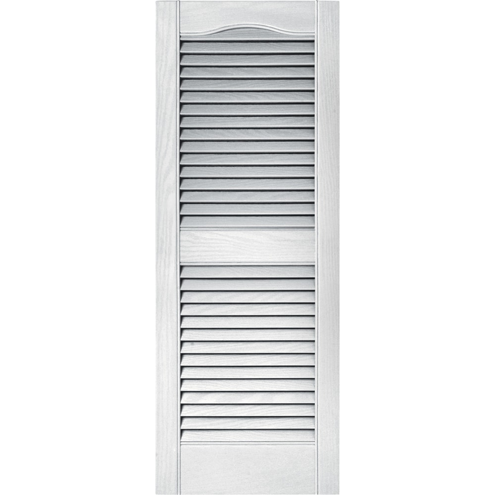 Vantage V1711439001 14.563-in W x 38.875-in H White Louvered Exterior Shutters ( 1 -Pack )