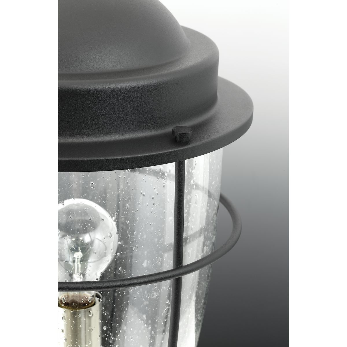 Black Brushed Nickel Glass Outdoor Hanging Lantern