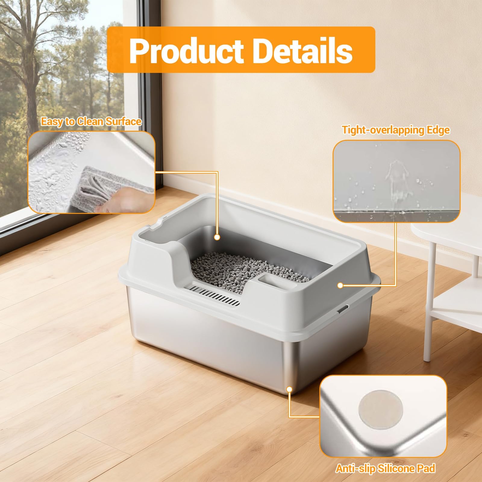 Assile BJPZZMTFN2B0YSU Cat-Litter-Box - View #6