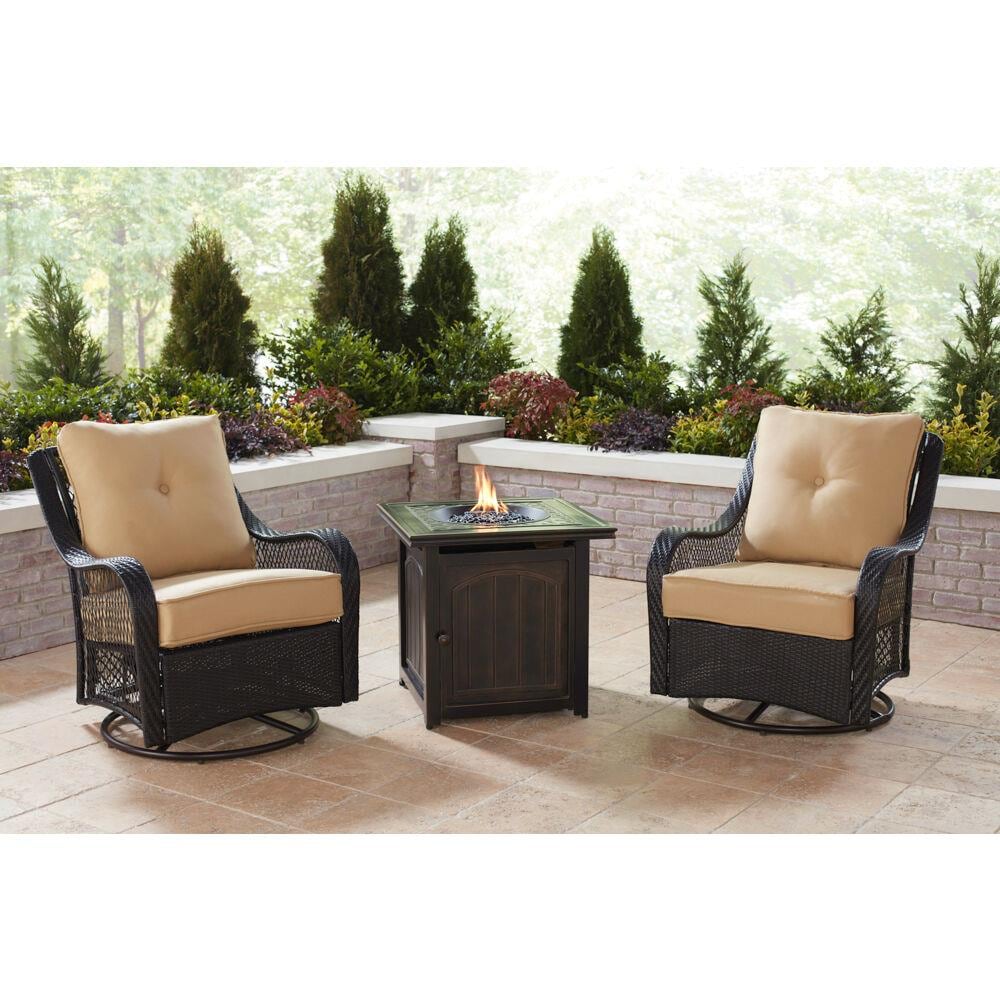 Hanover ORL3PCFPSQ-TAN Patio-Conversation-Sets - View #7