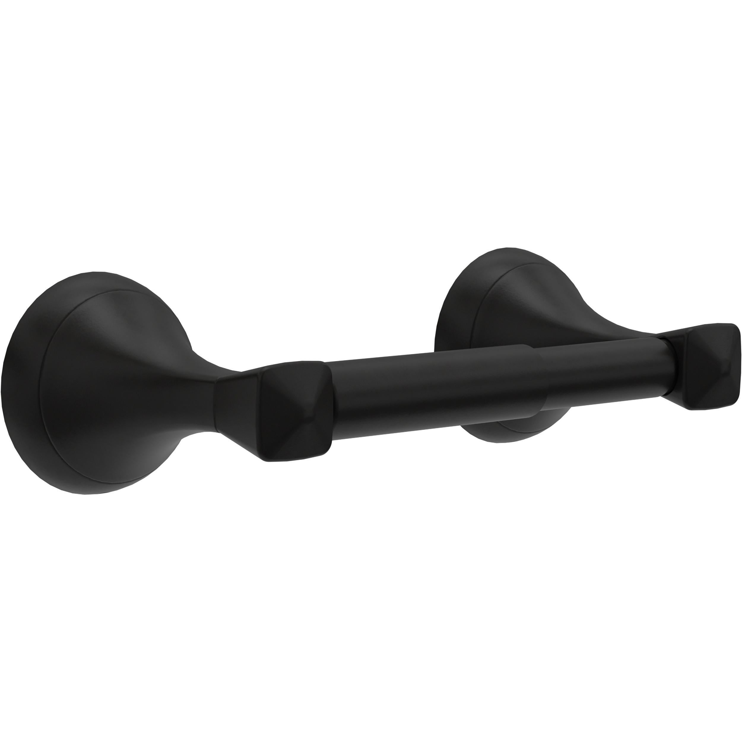 Moen Caldwell Matte Black Wall Mount Double Post Toilet Paper Holder in the Toilet  Paper Holders department at