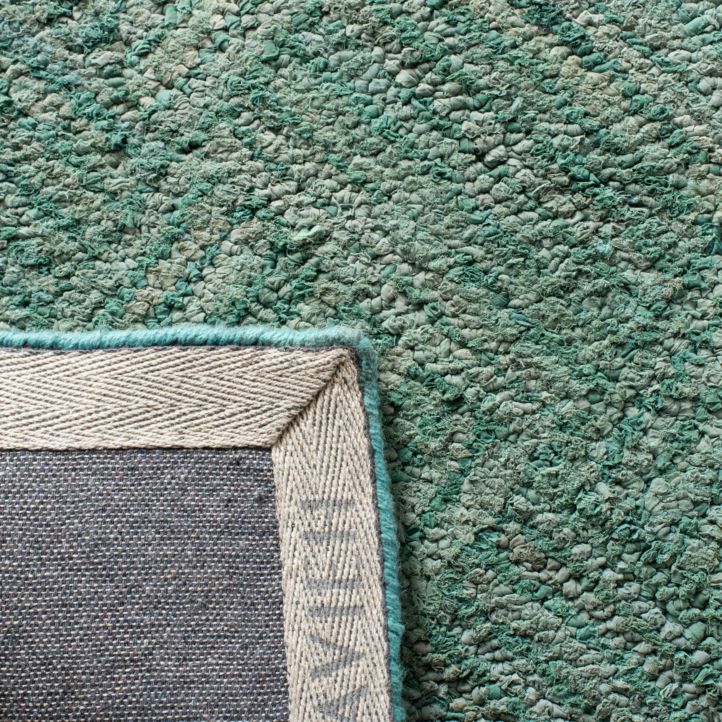 Nantucket Green and Multicolor Hand-Tufted Cotton Square Area Rug