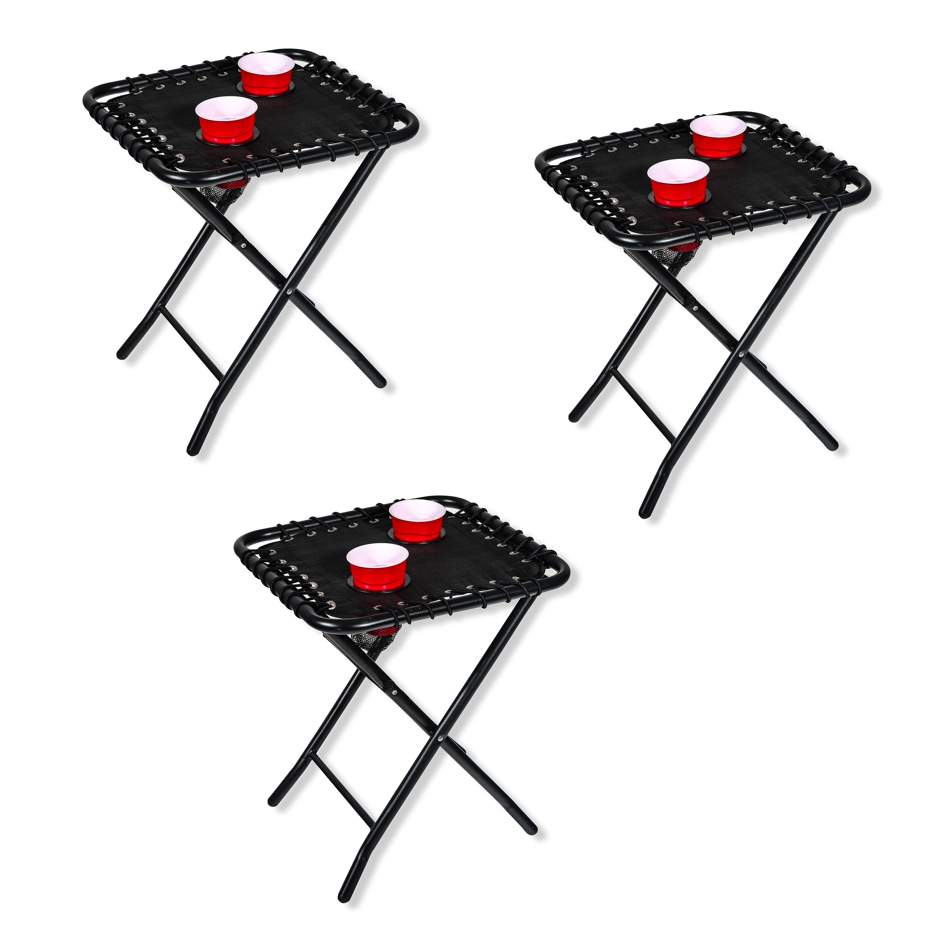 Trademark Innovations TBLE-MESH-BL-3X Picnic-Tables - View #5