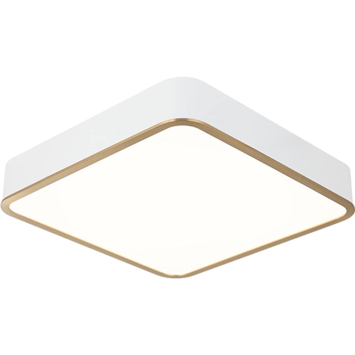 Matteo 2607265 Lighting M10545WHAG Ainslay Flush Mount White and Aged Gold Brass