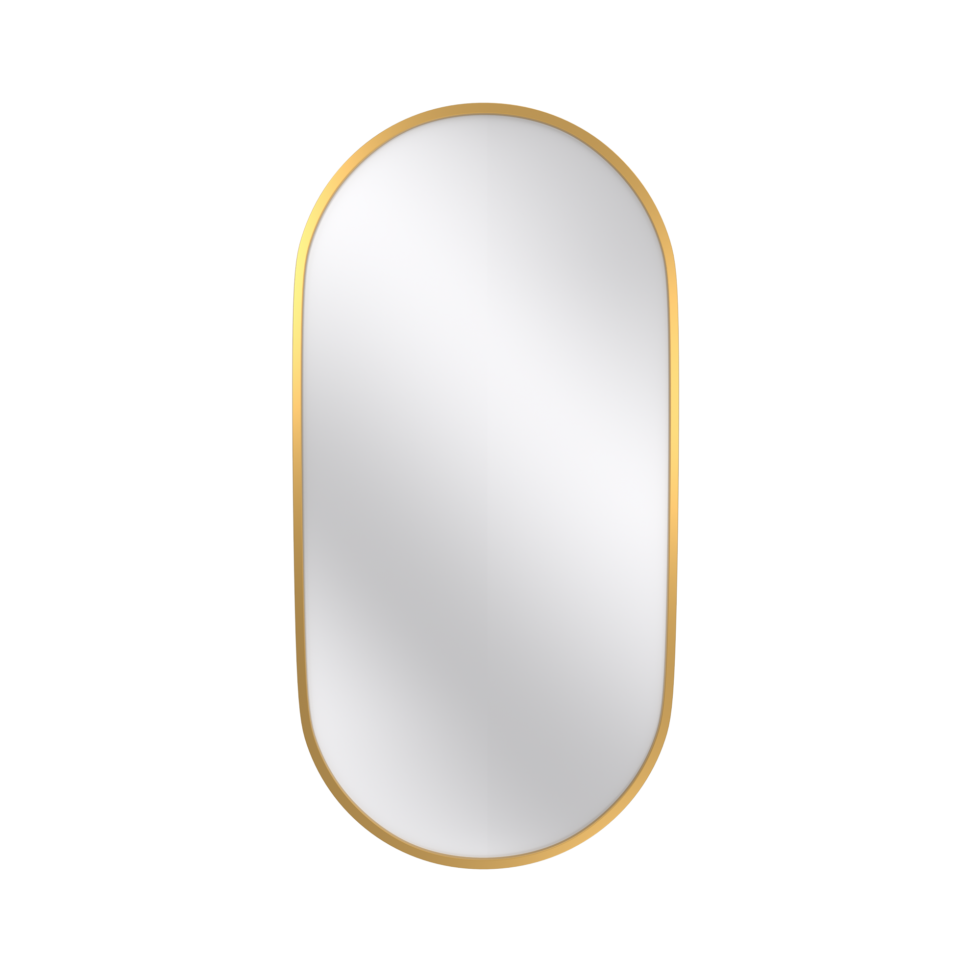 Kahomvis YO-QPW9-4986 18-in x 36-in Framed Oval Bathroom Vanity Mirror ( Gold )