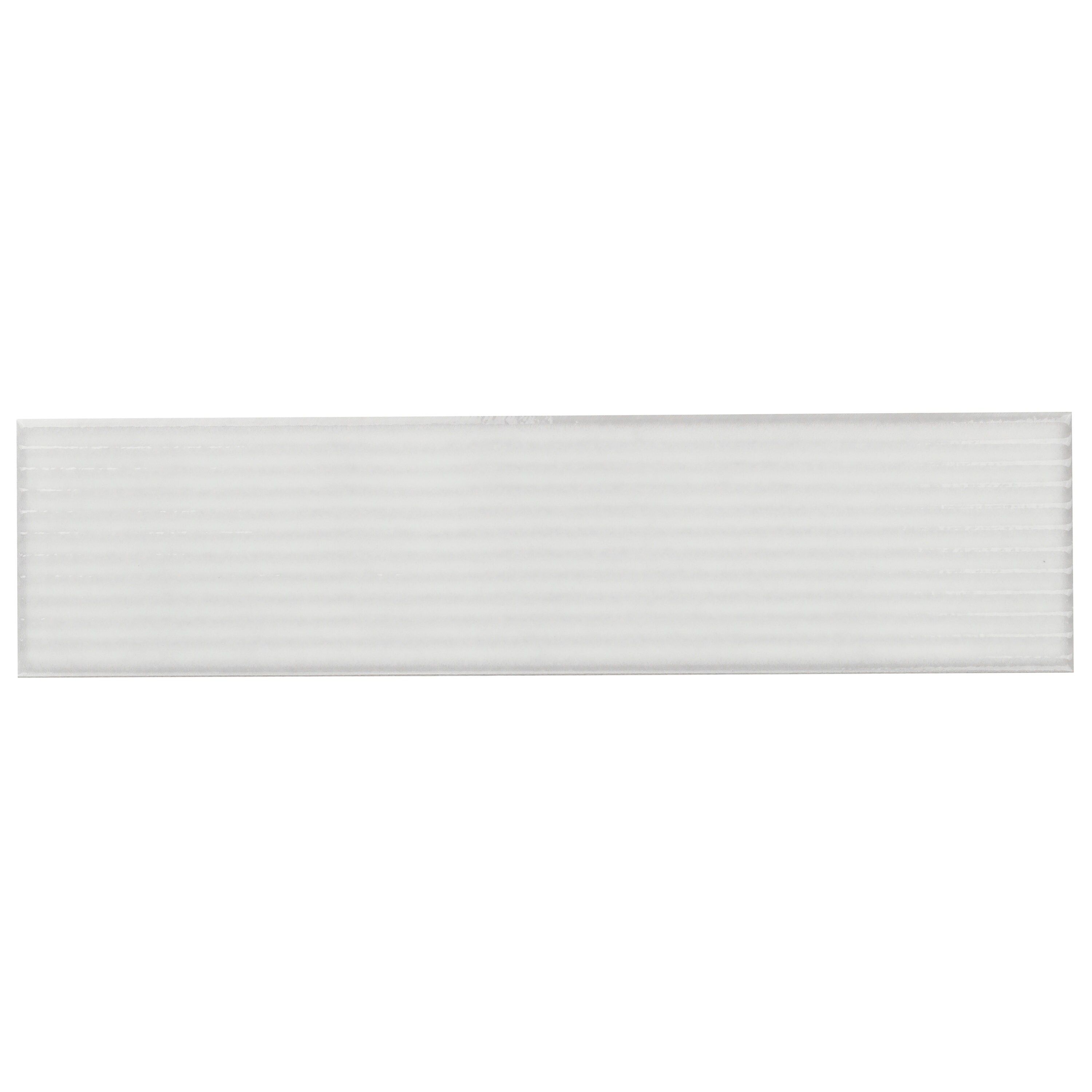 Artmore Tile EXT3RD107707 Sample- Stacy Garcia Artscape Bianco 4-in x 16-in Polished Porcelain Subway Wall Tile