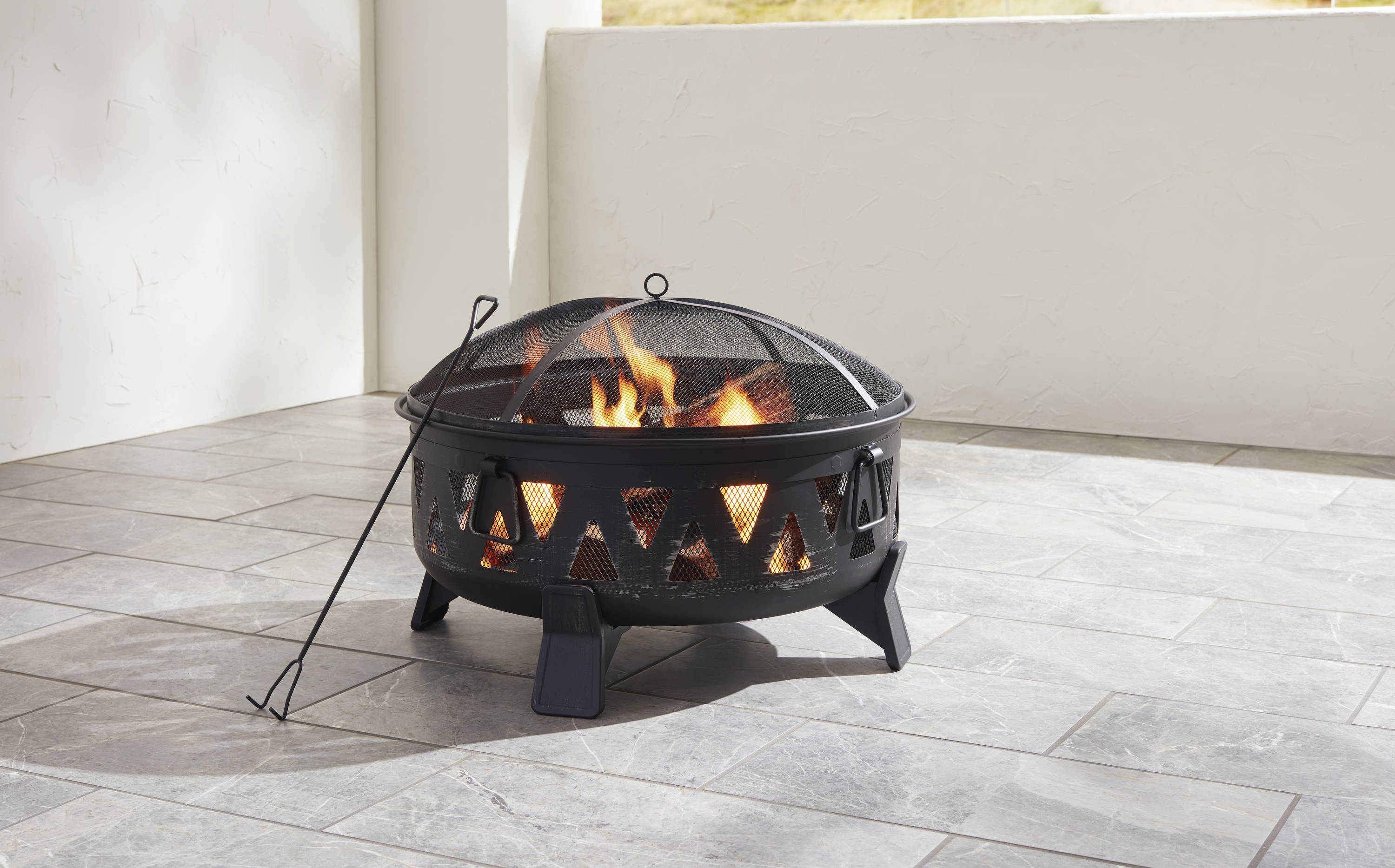 Wood Burning Fire Pits, Garden Treasures Deep Bowl Fire Pit