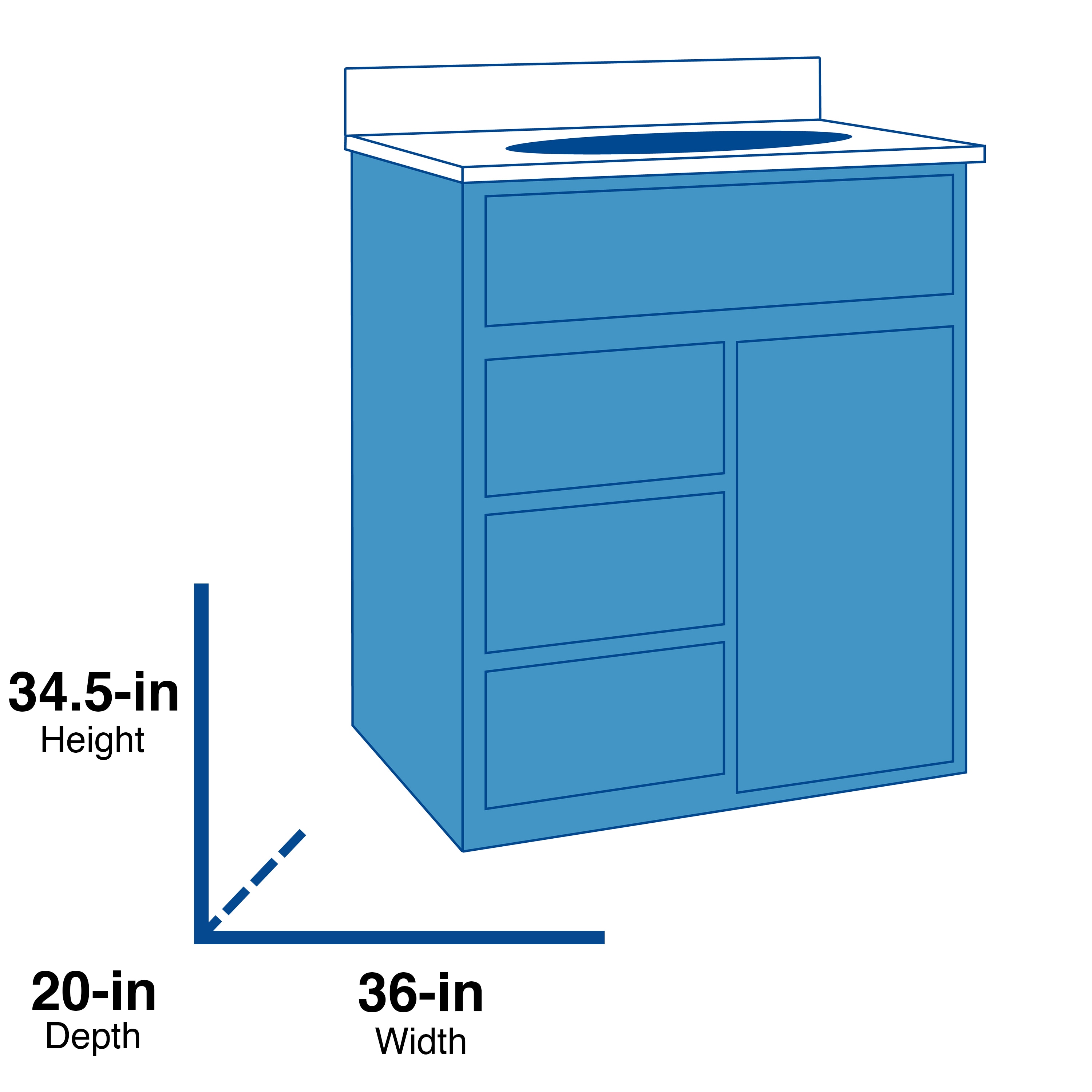 allen + roth WSLW36AWV Bath-Vanity-Combo - View #2