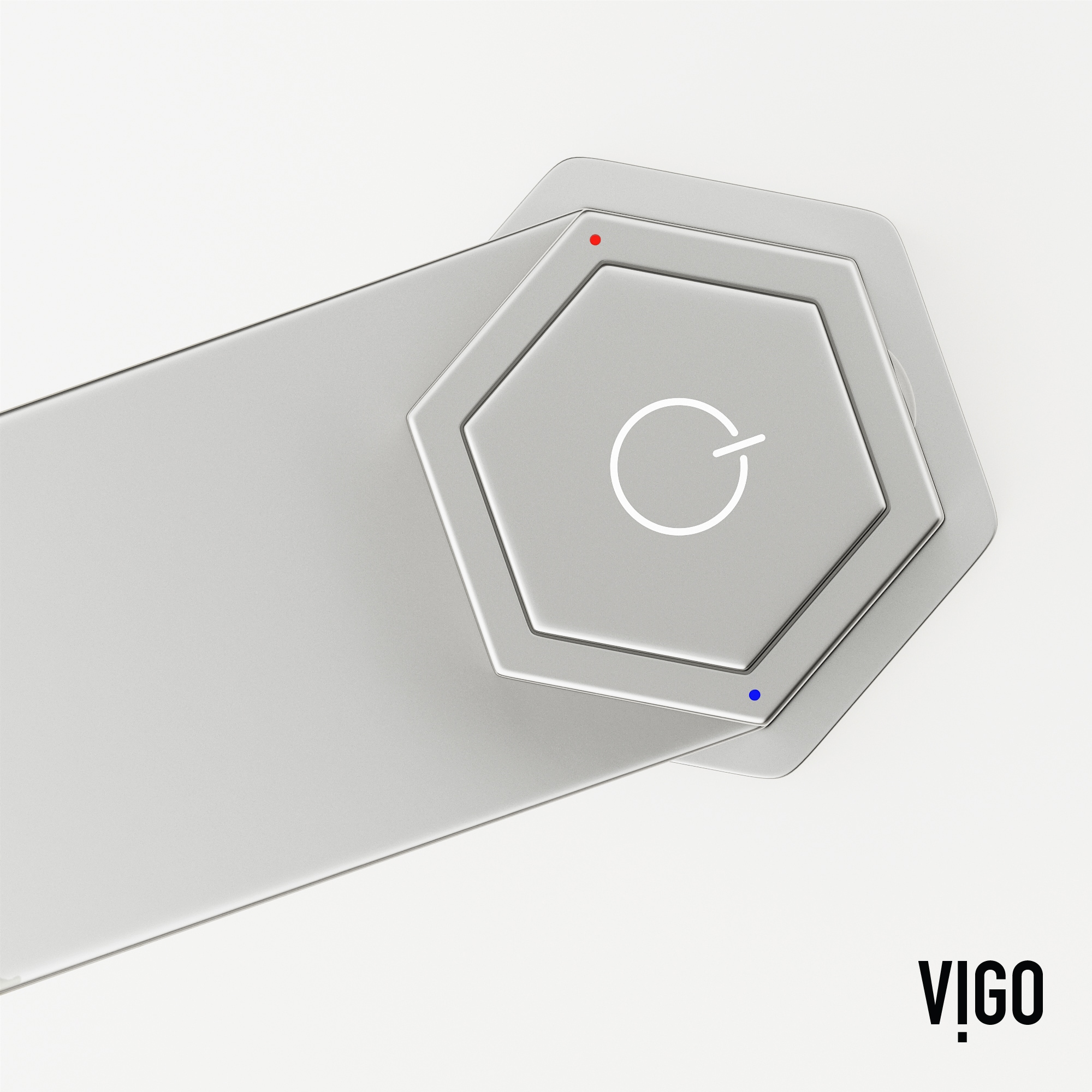 Nova Hexagonal Brushed Nickel Single-Hole Bathroom Faucet