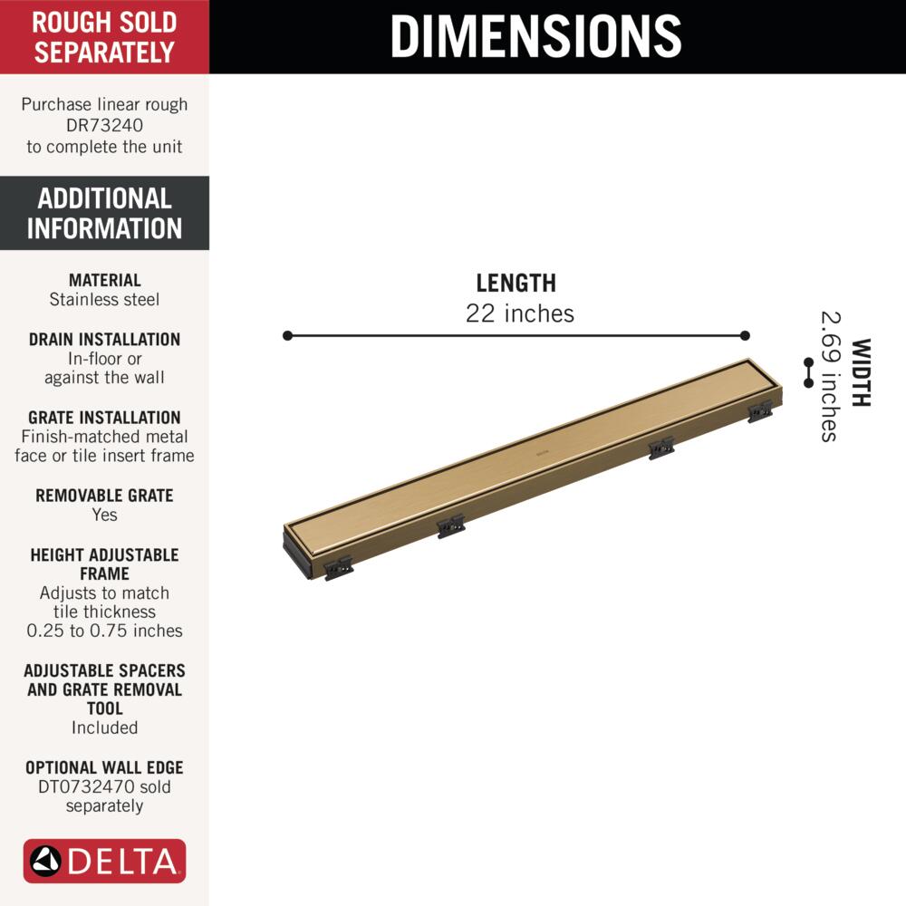 Delta DT0732413-CZ Drains-Flanges - View #6