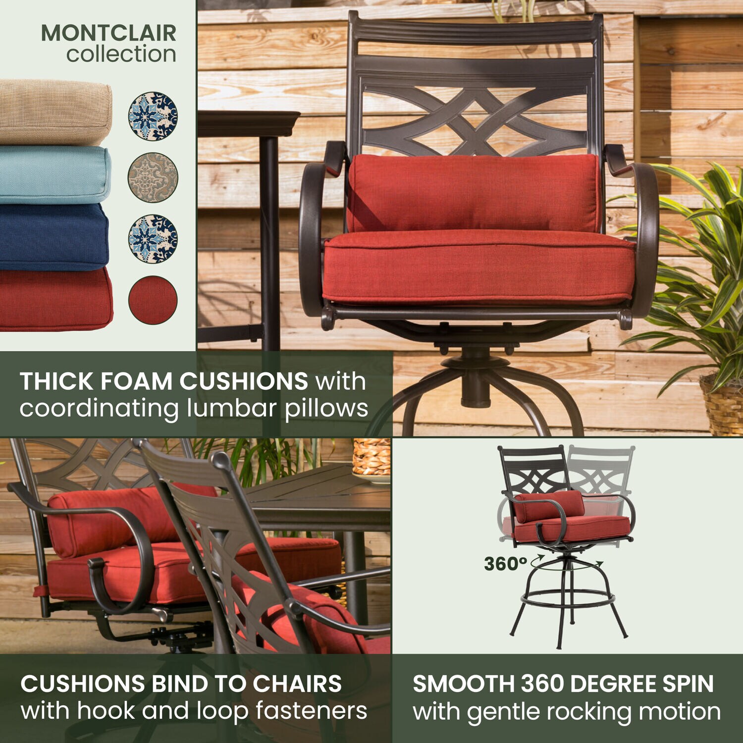 Hanover MCLRDN9PCBRSW8-CHL Patio-Dining-Sets - View #5