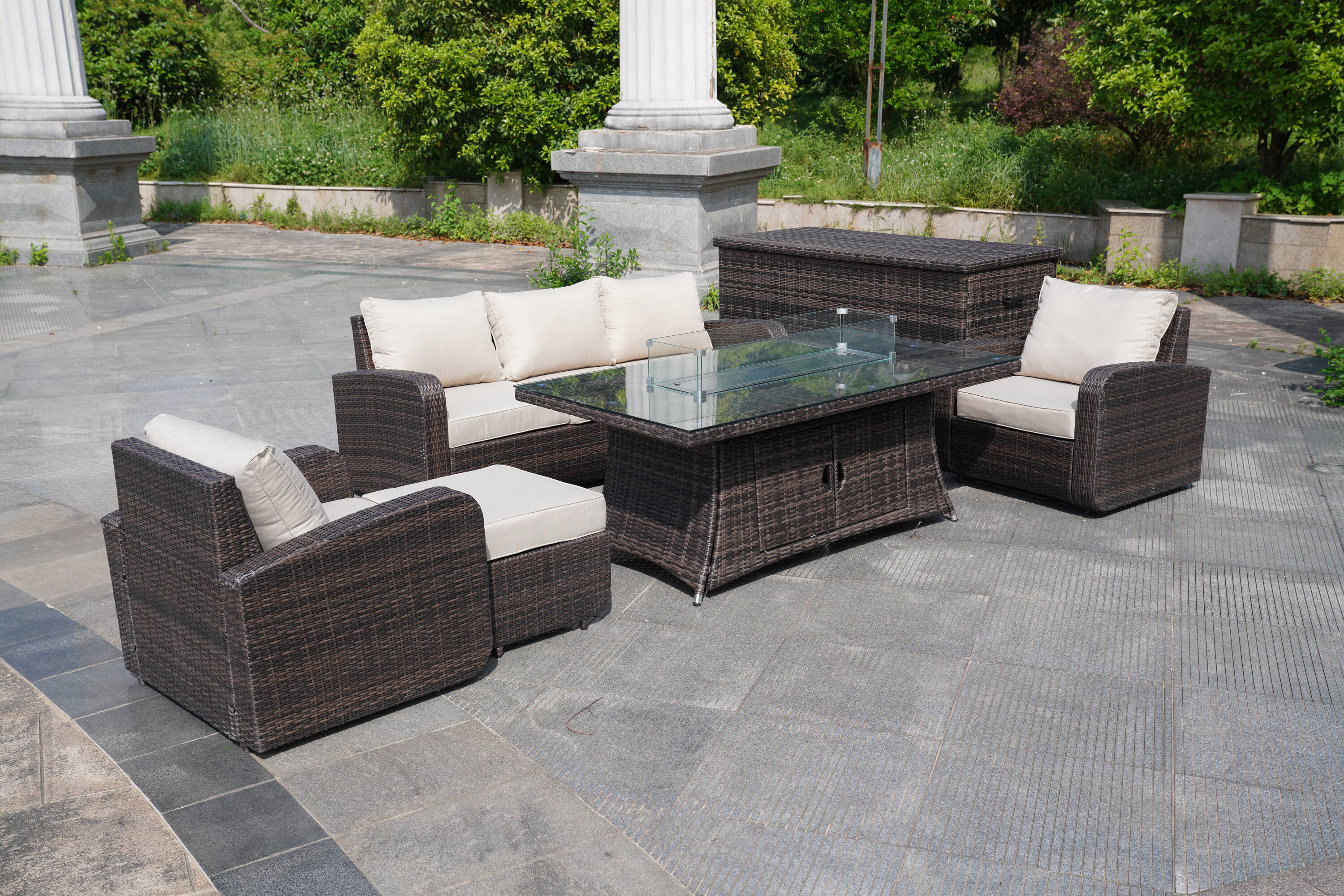 Direct Wicker DWG-06R15&3256B-BR Patio-Dining-Sets - View #9