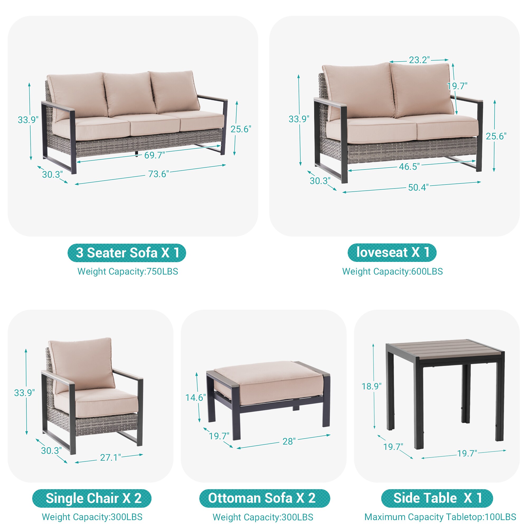 ACEGOSES LW-148HSD-S3T7 Patio-Conversation-Sets - View #3