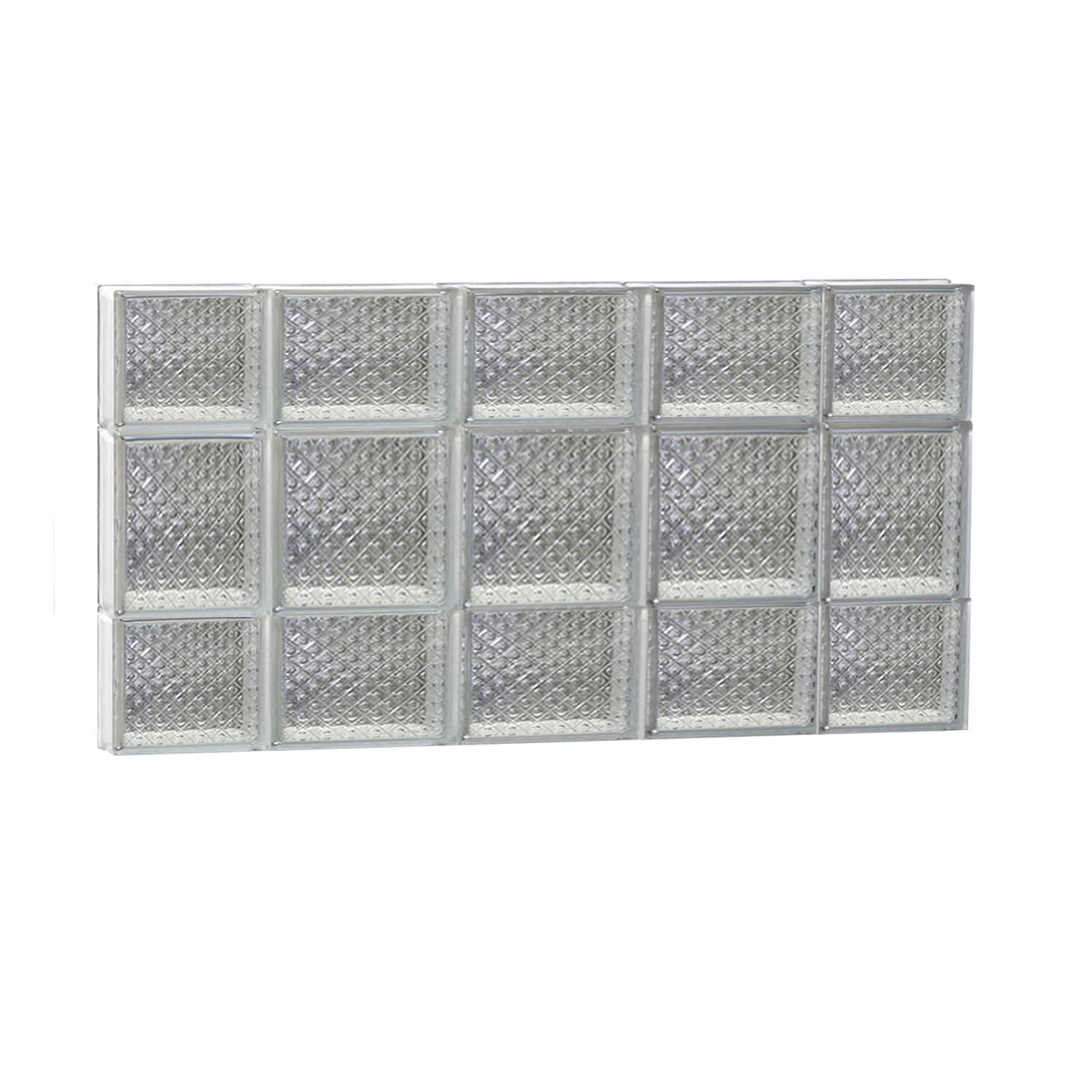 REDI2SET S3620DP Diamond Glass 34-3/4-in x 19-1/4-in Frameless Replacement Glass Block Window
