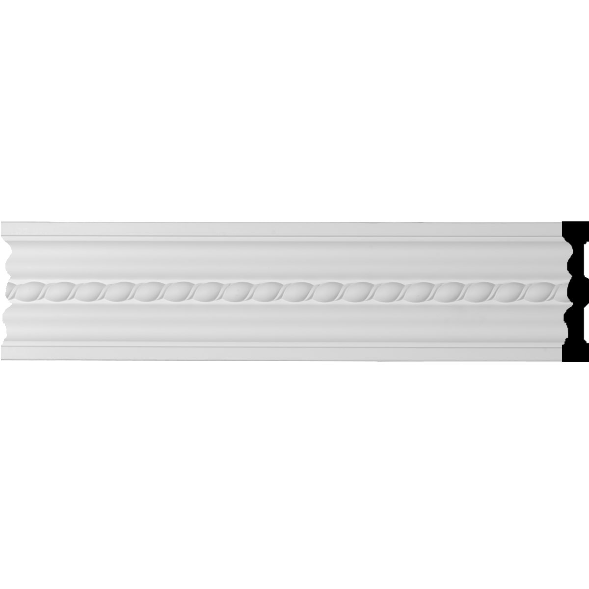 Ekena Millwork MLD05X00OL-CASE-2 Orleans Rope 5-in x 7-ft 10-1/2-in Primed Polyurethane 0 Chair rail Moulding 2 -Pack