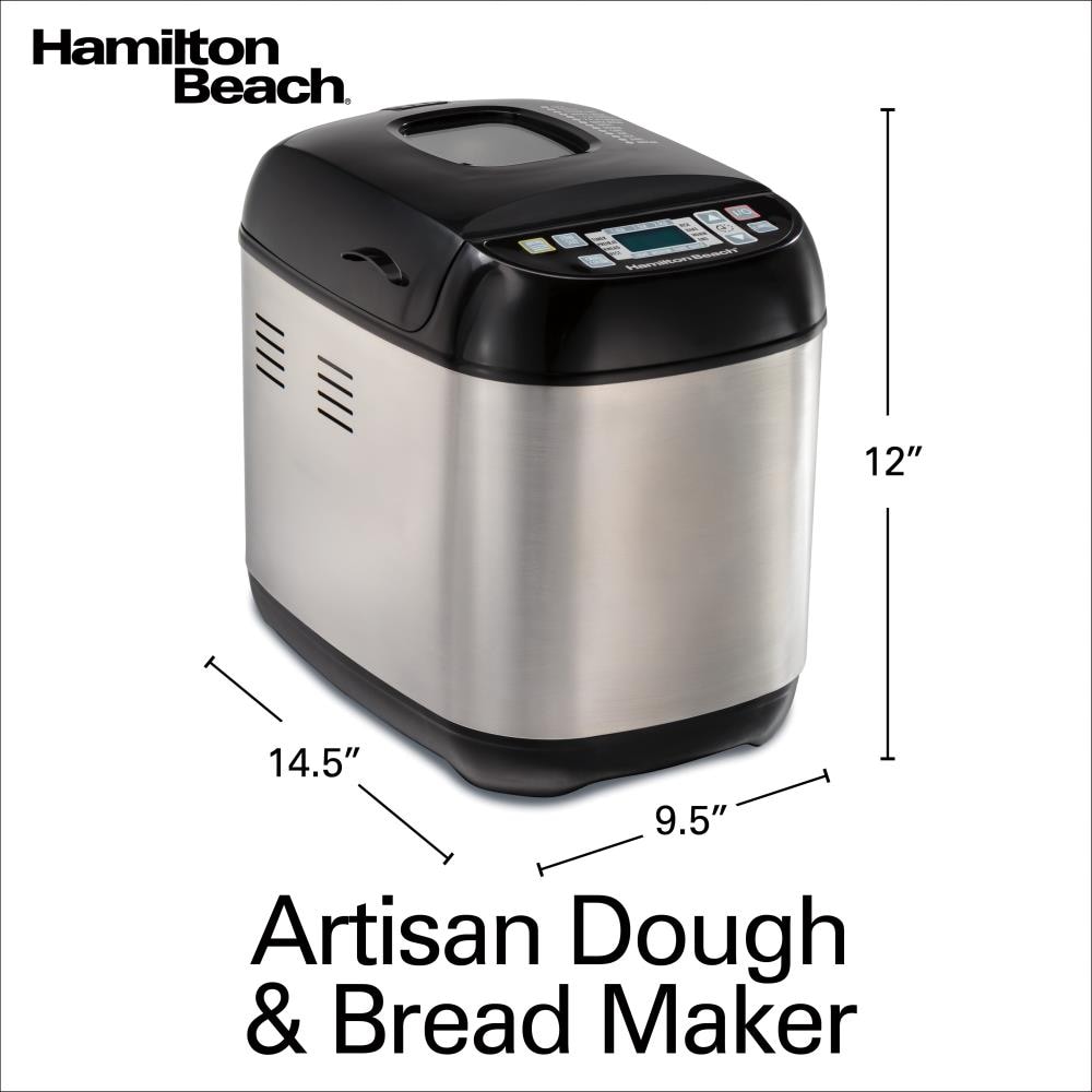 Hamilton Beach Artisan Dough & Bread Maker, White & Stainless - 29987