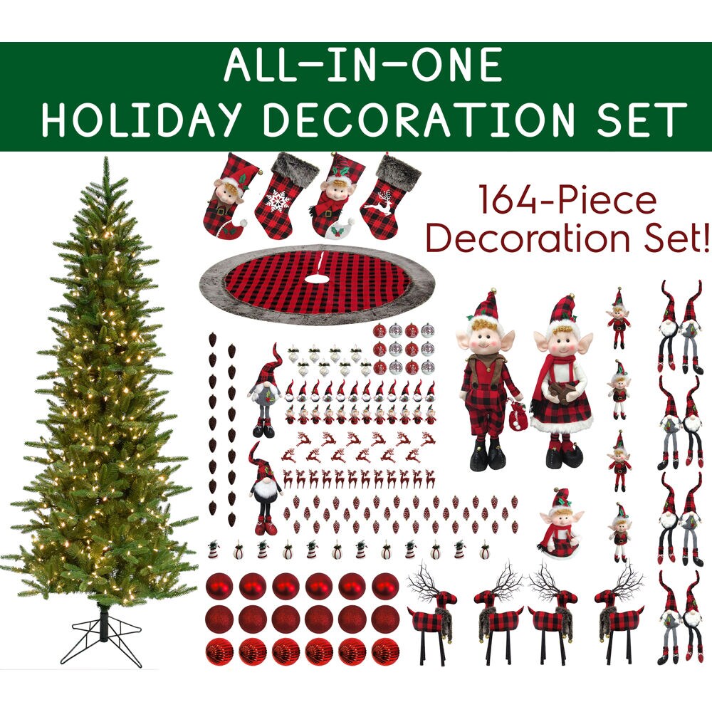 Fraser Hill Farm FFORNPL-CP075-3GR Outdoor-Christmas-Decor - View #2