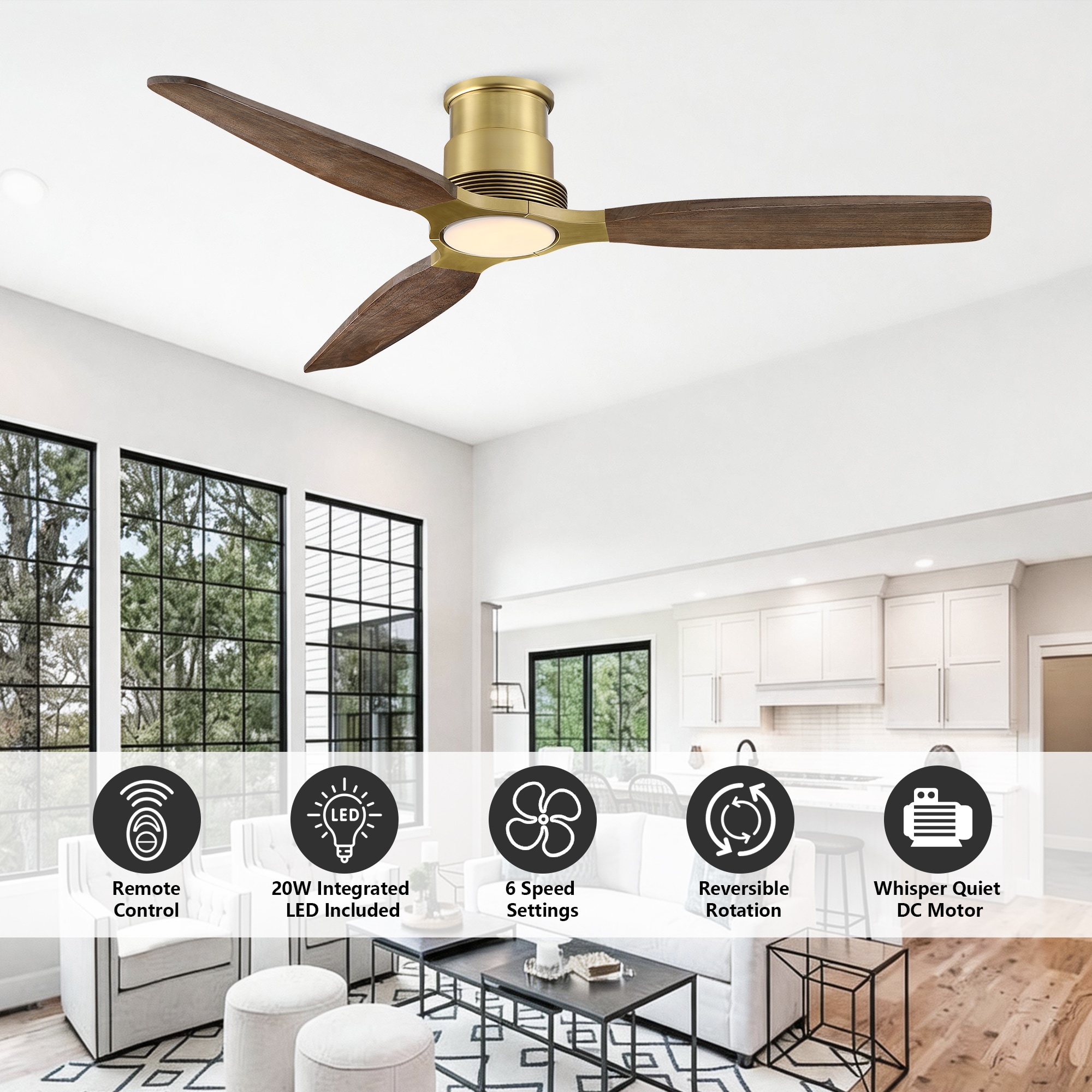 Perimost F6017CGD Ceiling-Fans - View #4