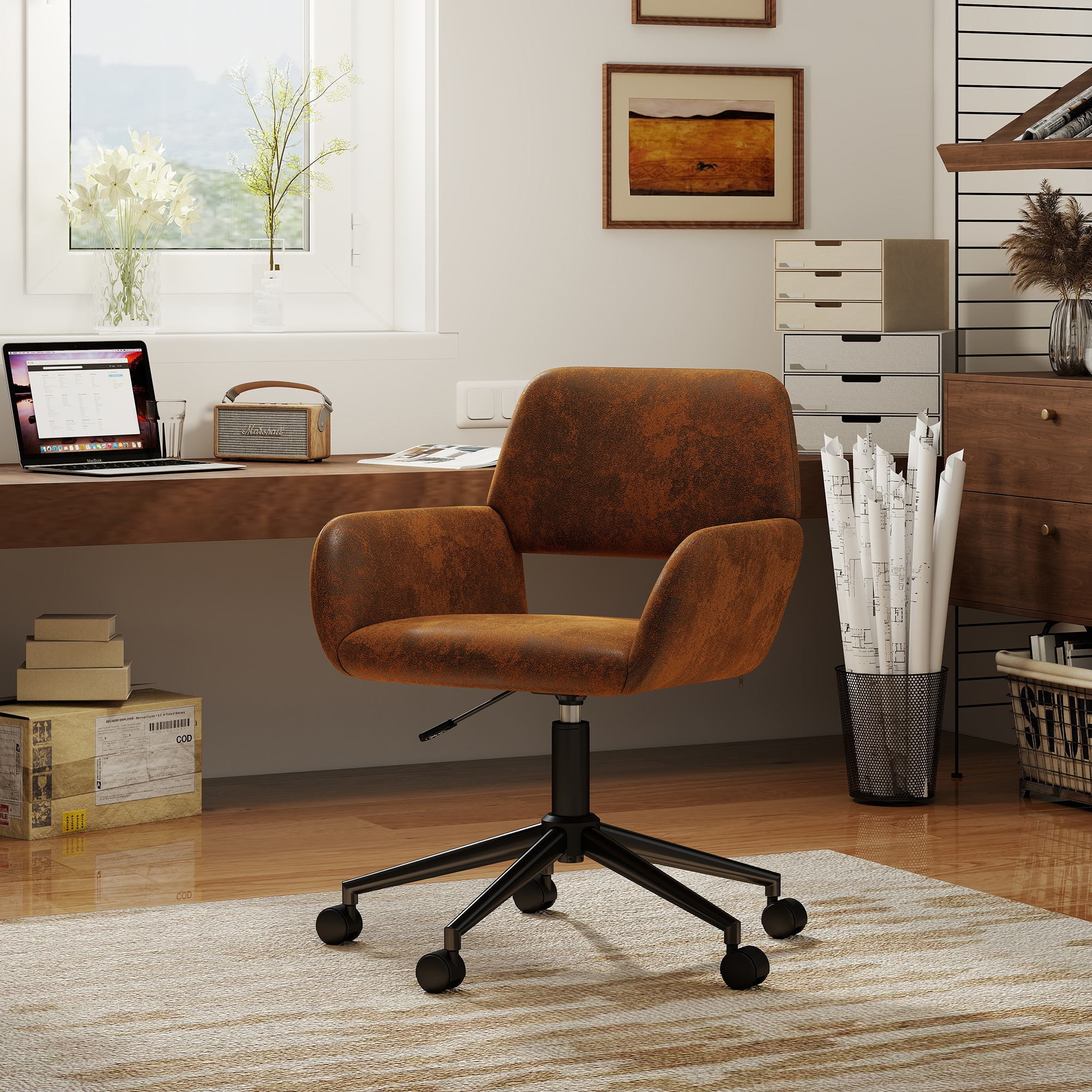 Homy Casa ROSS SUEDE Office-Chairs - View #2