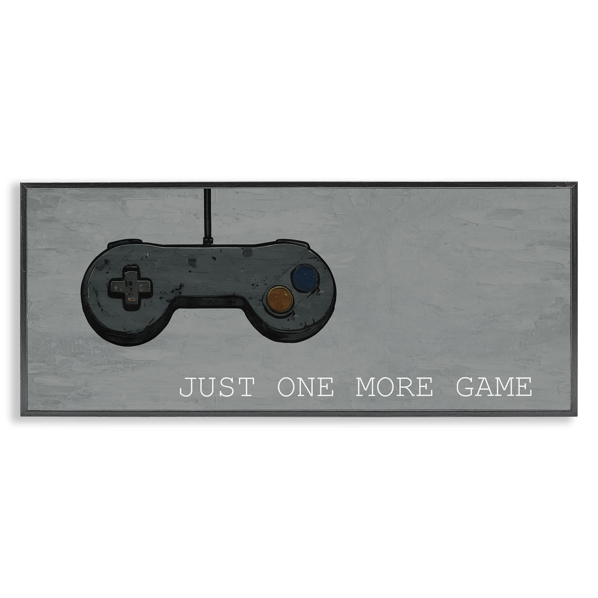 Stupell Industries BS-061-FR-10X24 Just One More Rustic Gaming Black Framed Giclee Art By Kim Allen 24 x 10