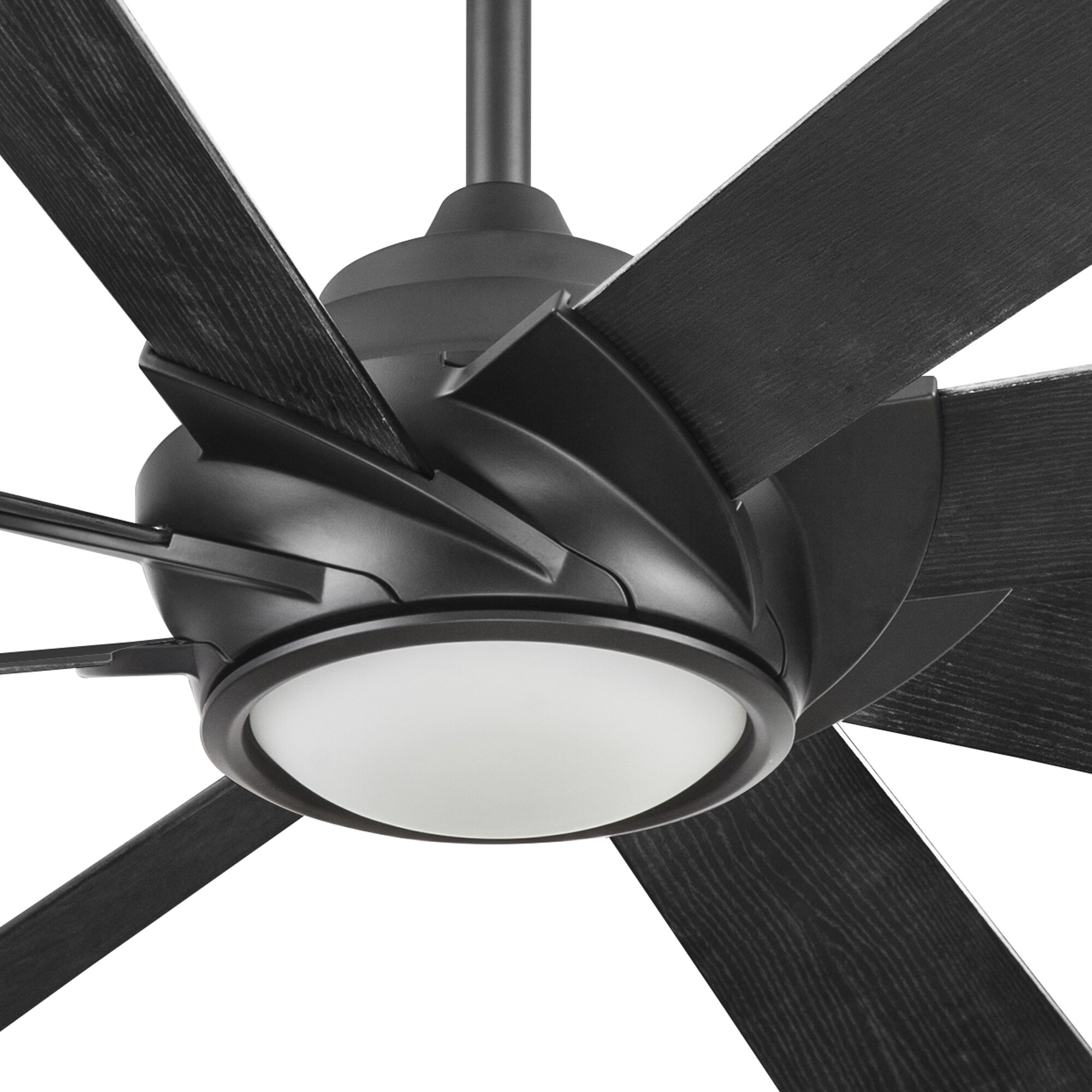 Harbor Breeze Hydra 70-in Matte Black Indoor Ceiling Fan with Light and ...