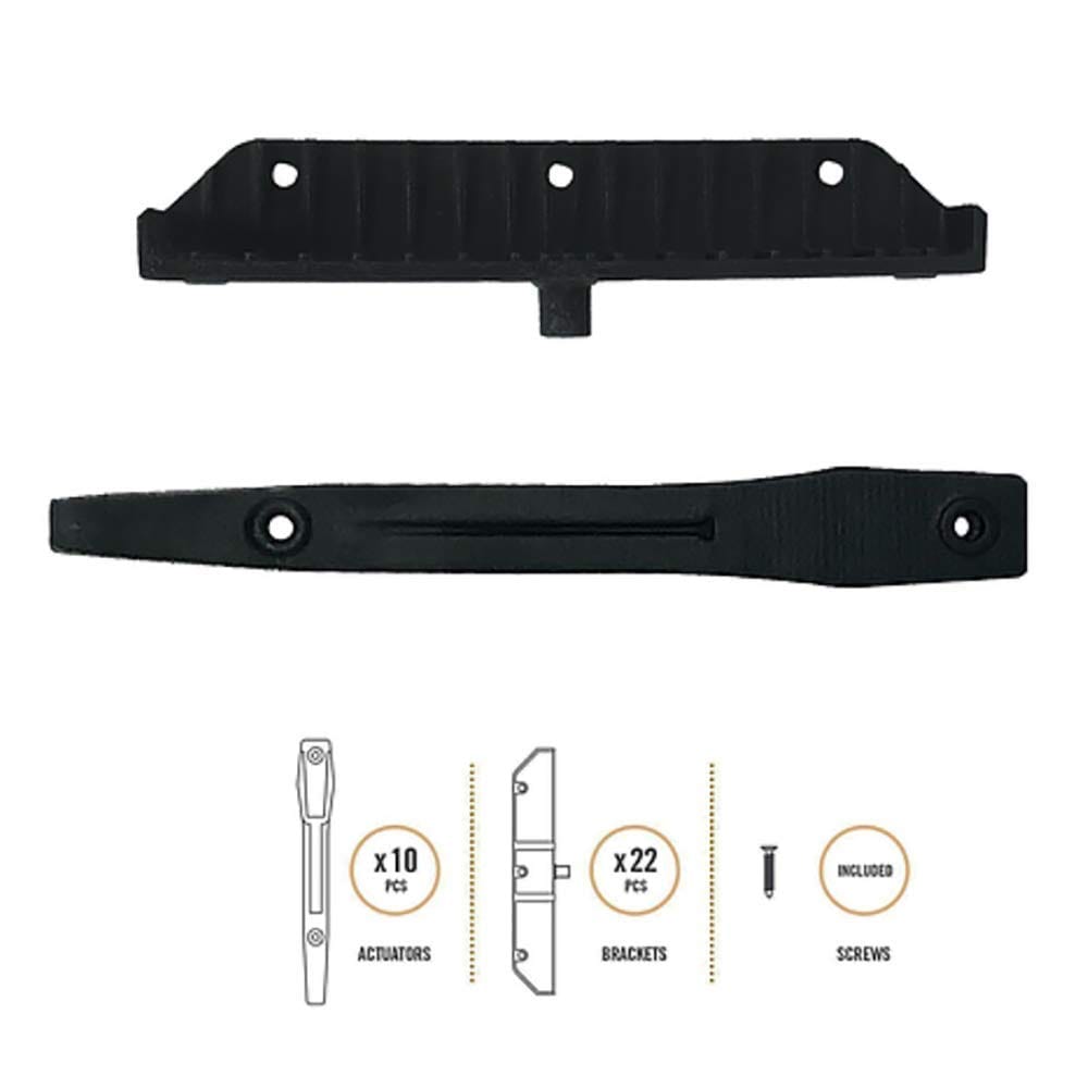 Nuvo Iron Louver Blinds Shutter System - Hardware Kit (Designed for use ...