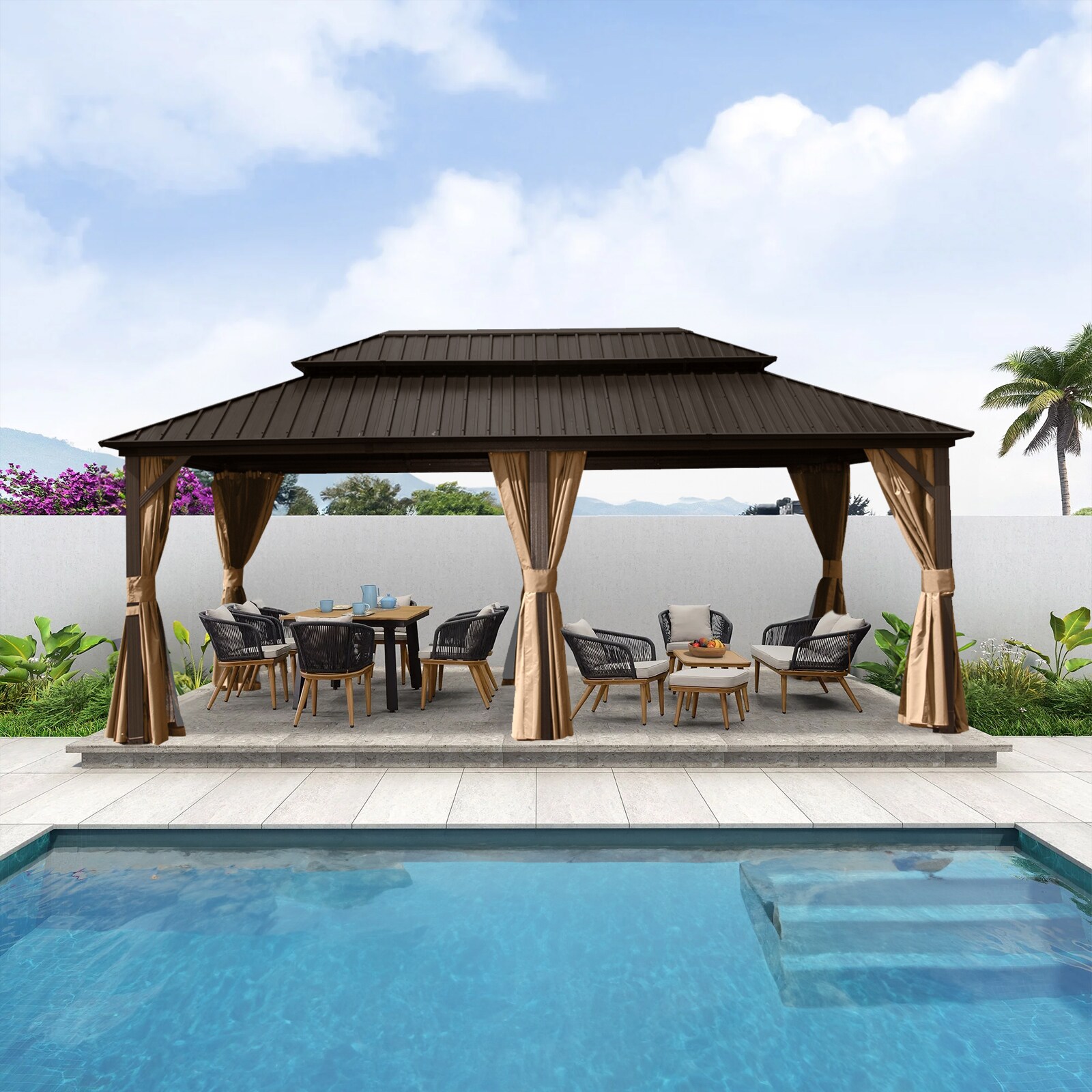 Flynama L-1859S00062 Wood-Resin-Gazebos - View #2