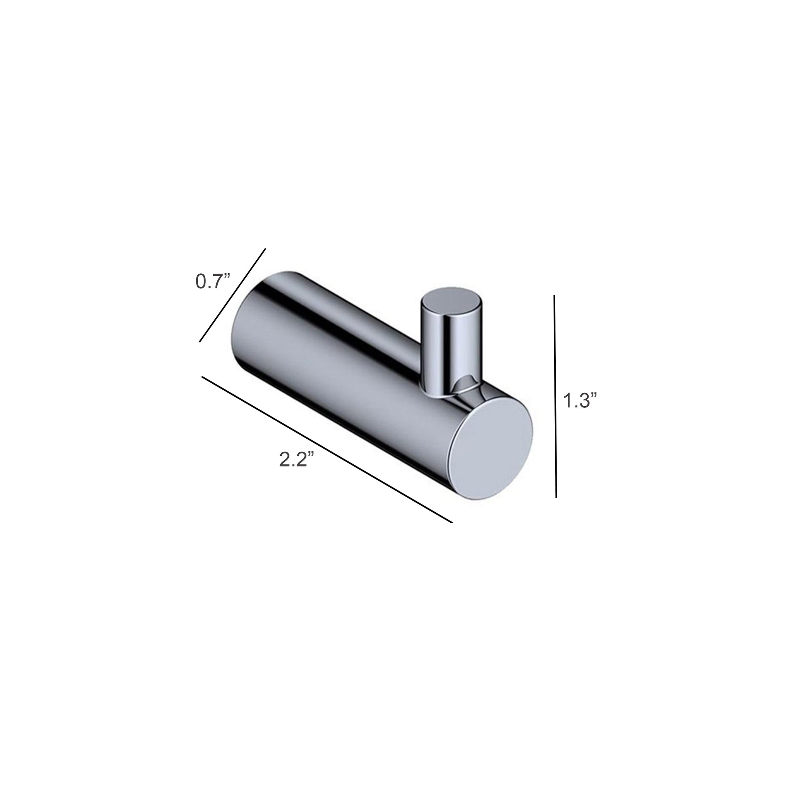WS Bath Collections SOFT WSBC 208908 CR Robe-Hooks - View #2