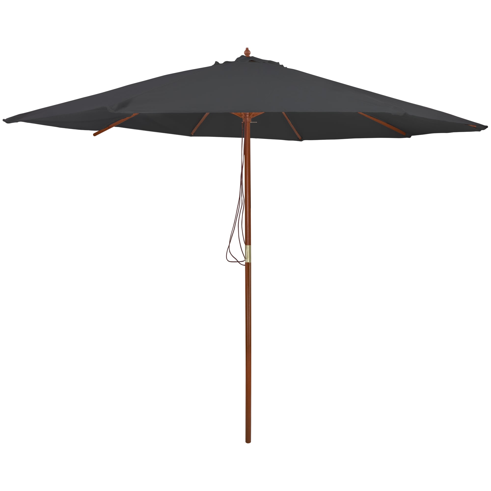 Northlight 35127426 8.5-Feet Wood Gray No-tilt Misting Patio Umbrella