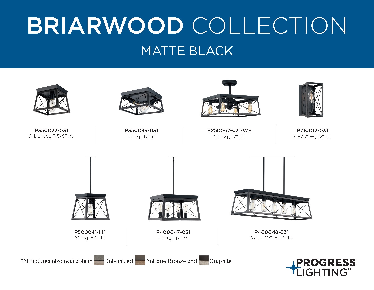 Progress Lighting Briarwood 5-Light Textured Black And Ceruse Black ...