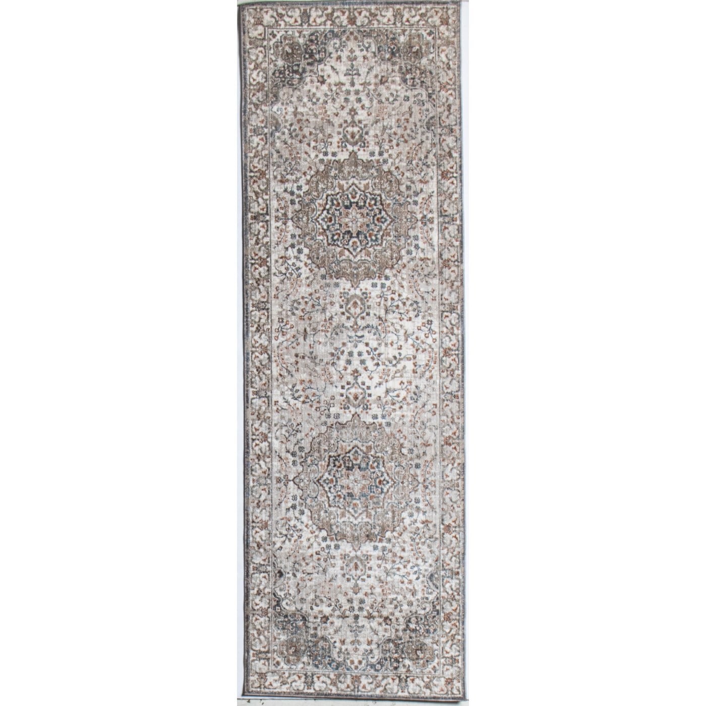 Bashian 649652311302 Legacy 3 x 8 (ft) Polyester Ivory Rectangular Indoor Geometric Runner rug