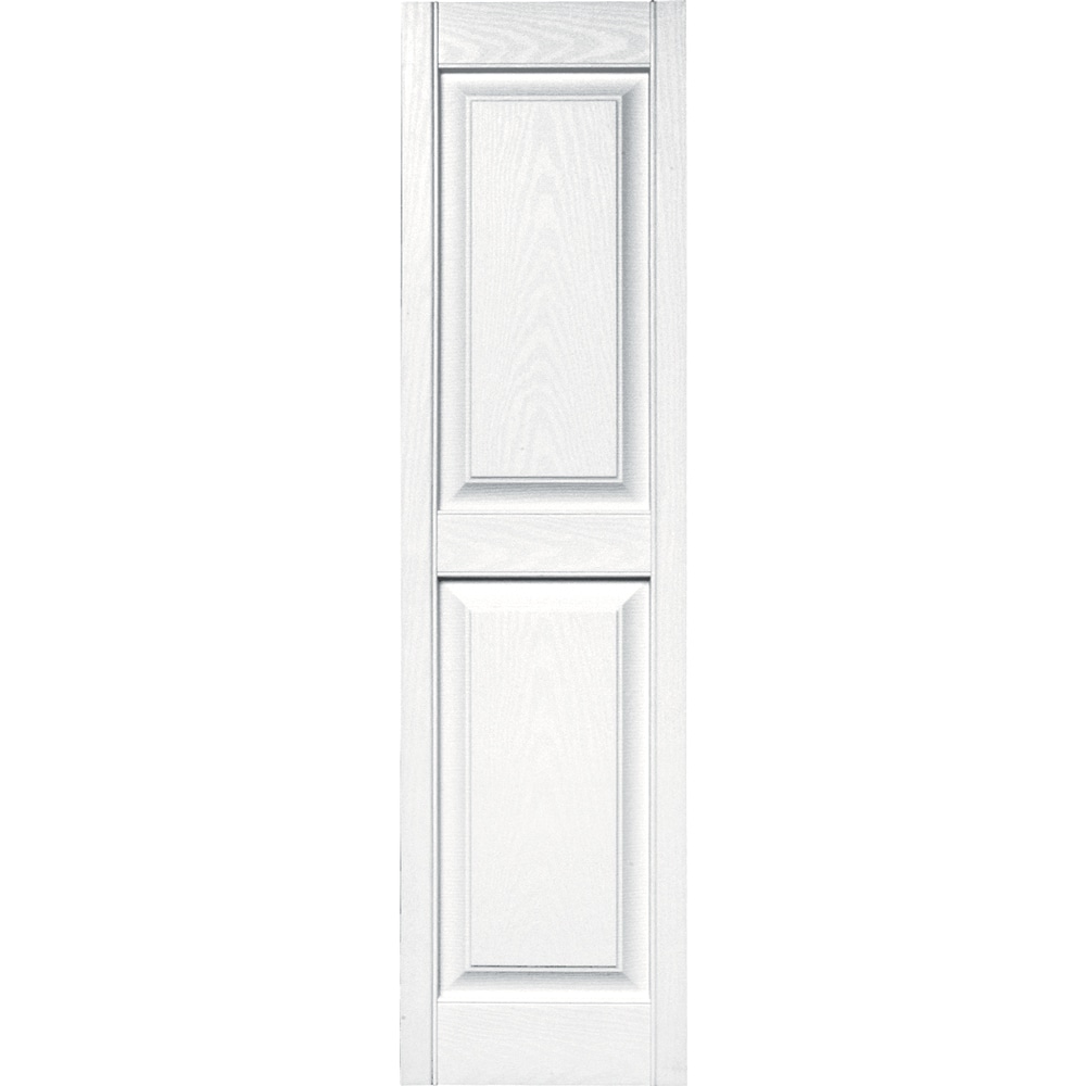 Vantage V4711455001 14.875-in W x 54.75-in H White Raised panel Exterior Shutters ( 1 -Pack )
