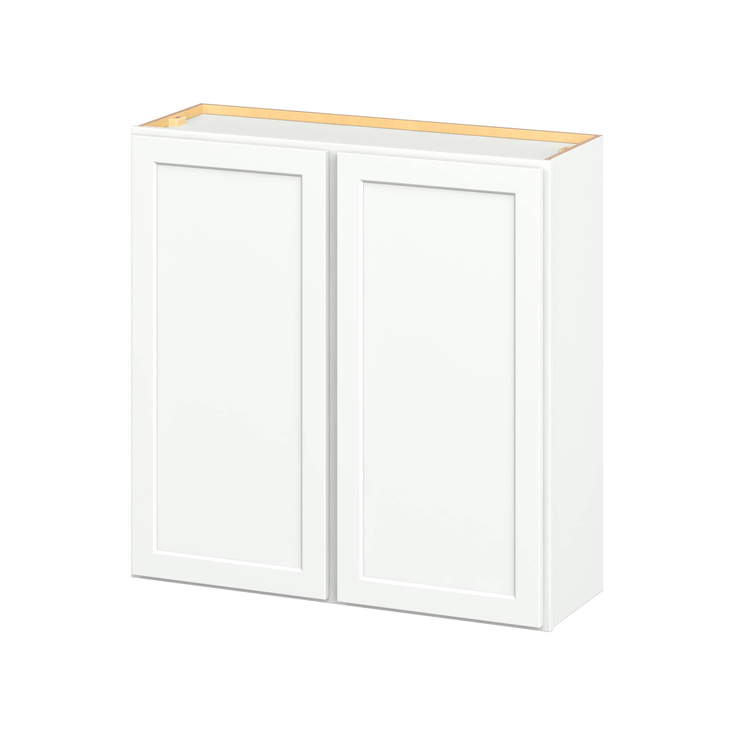 Hugo&Borg W3636-GL PRO Glendale 36-in W x 36-in H x 12-in D Pure White Wall Ready to assemble Plywood Cabinet (Recessed Panel Shaker)