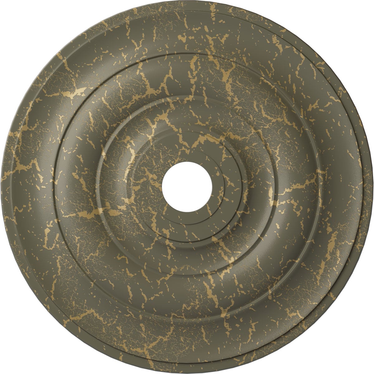 Ekena Millwork CM26JEWHC Jefferson 26.5-in W x 26.5-in L Painted Witch Hazel Crackle Polyurethane Whole Ceiling Medallion